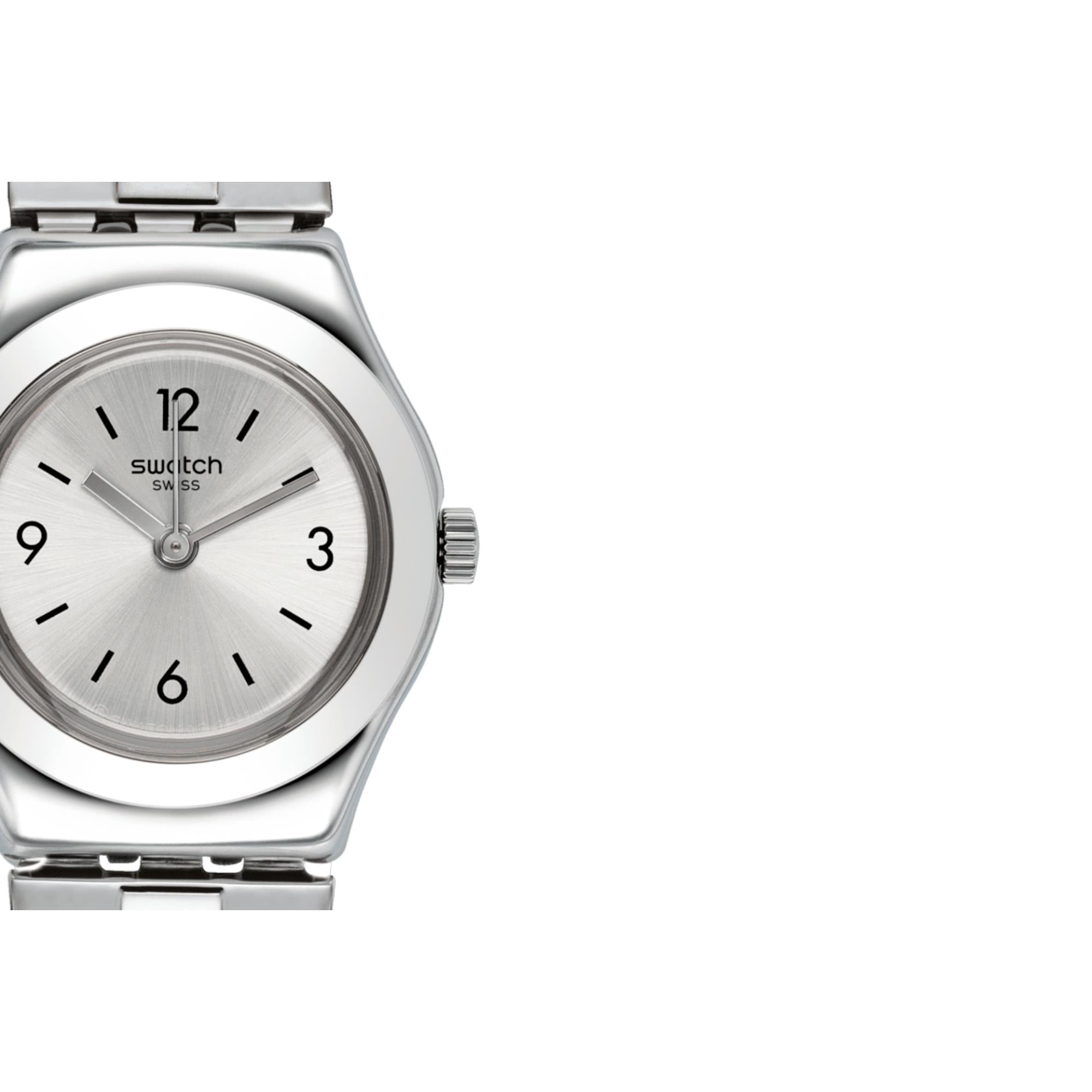 Montre femme Swatch Gradino Quartz Cadran Argent Bracelet Acier Inoxydable YSS300G