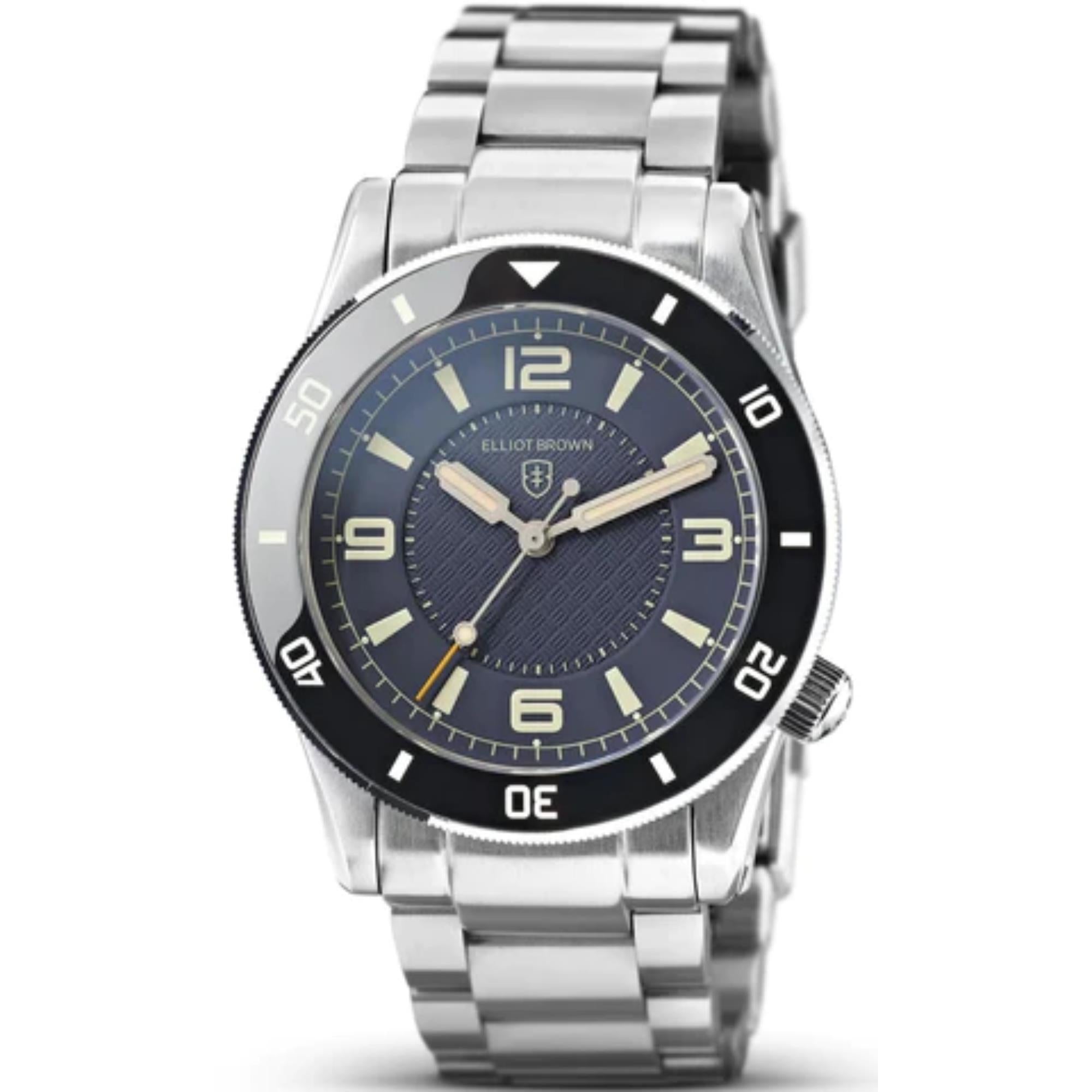 Elliot Brown Bloxworth Heritage Diver Blaues Zifferblatt Herren Uhr 929-103-B07