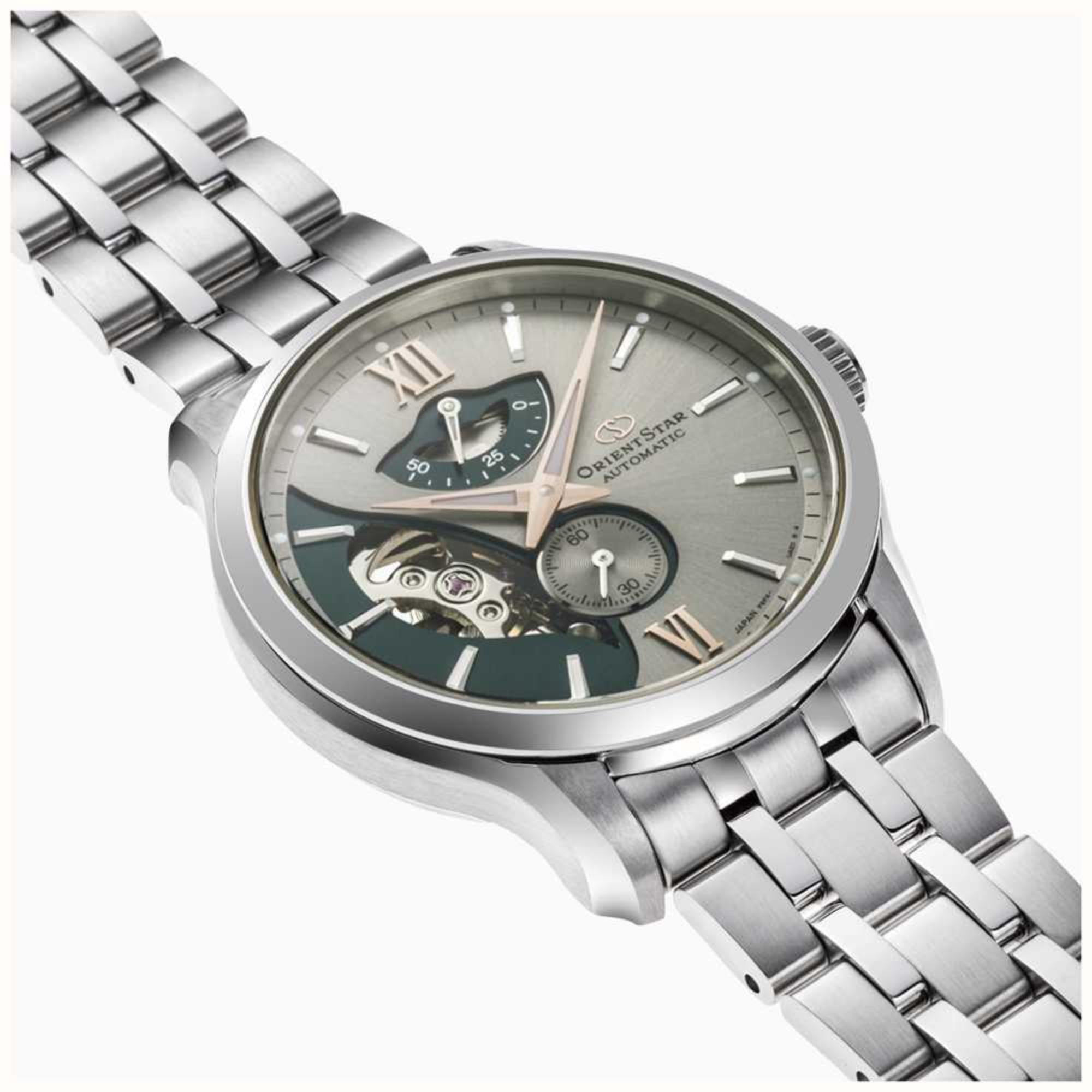 Orient Star 41mm Layered Skeleton Limited Edition Grey Dial Steel Mens Automatic Watch RE-AV0B09N00B
