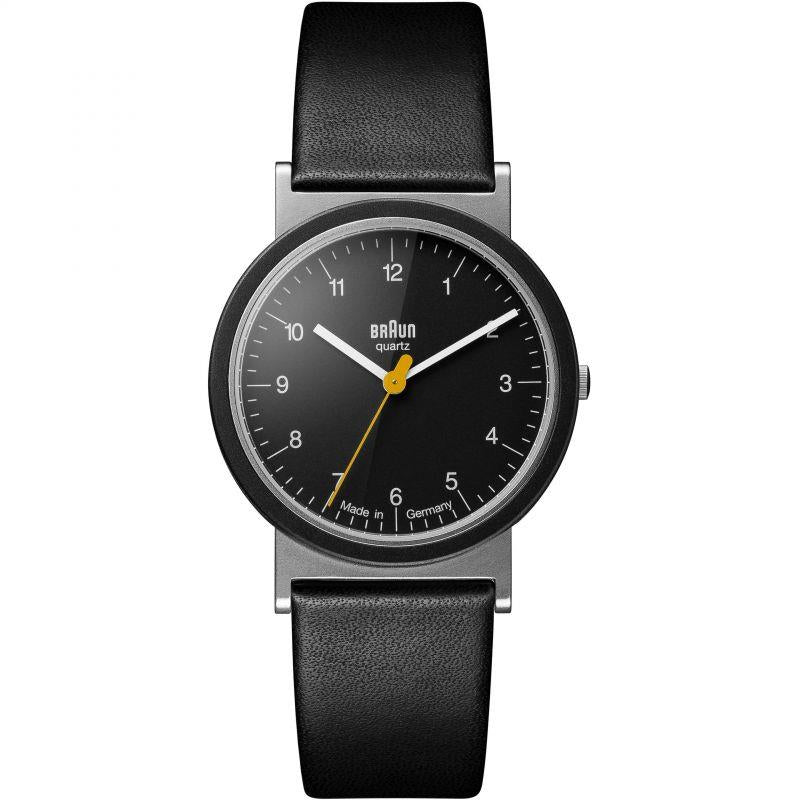 Braun Quarz Schwarzes Zifferblatt Schwarzes Lederarmband Herren Uhr AW10EVO