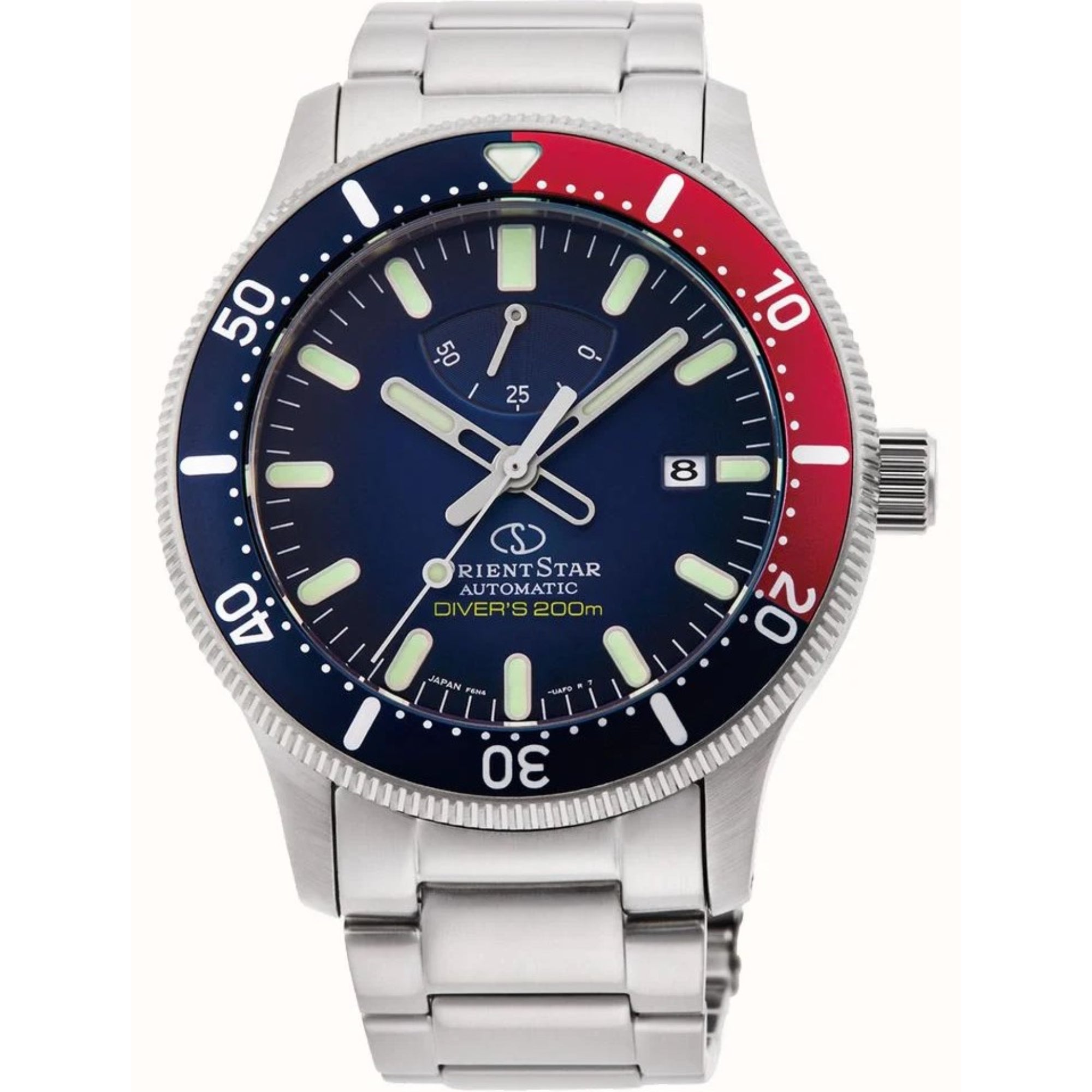 Orient Star 43mm Ex-Display ISO Taucher Blaues Zifferblatt Stahl Herren Automatik Uhr RE-AU0306L00B