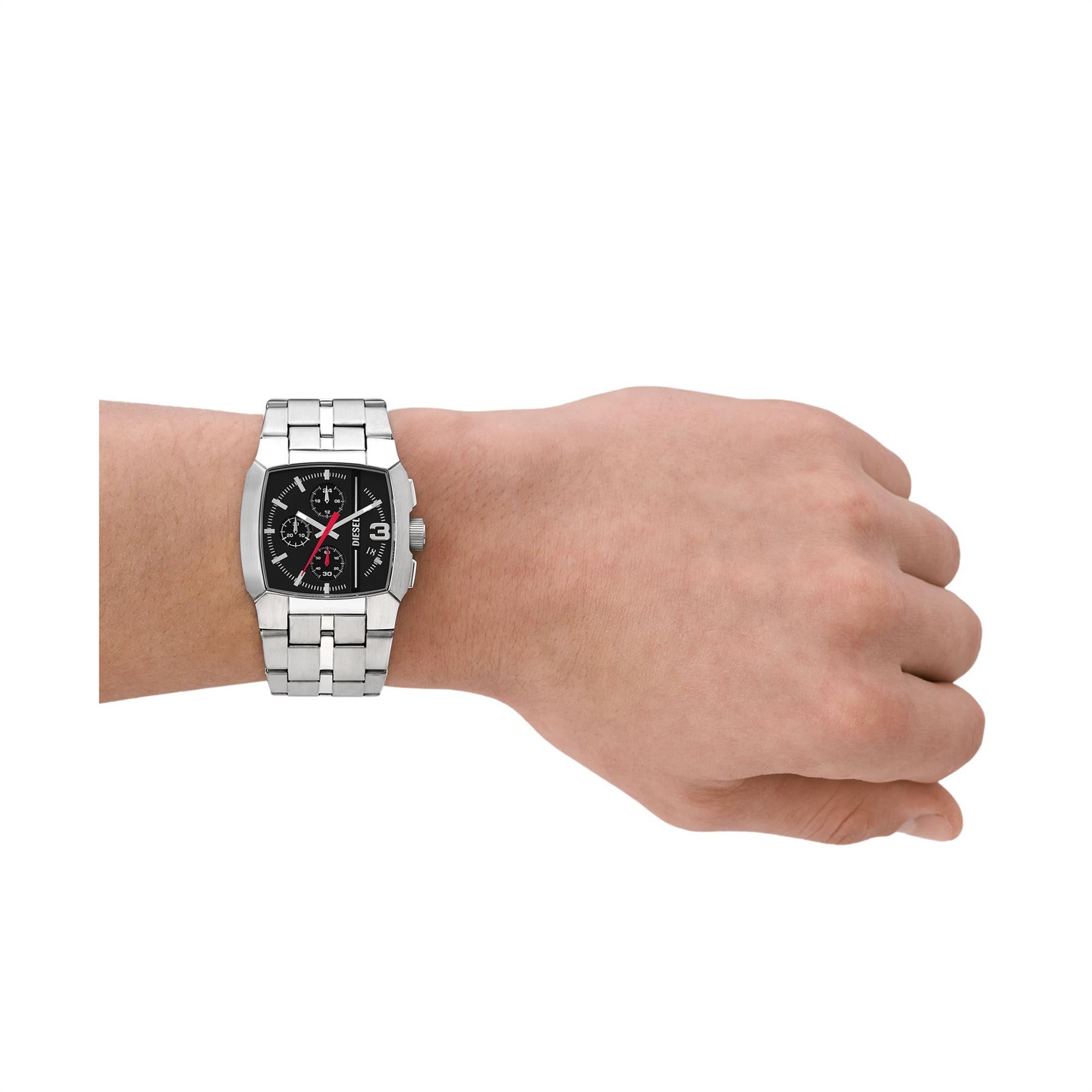 Diesel Cliffhanger 40mm Chronograph Black Dial Steel Mens Quartz Watch DZ4661