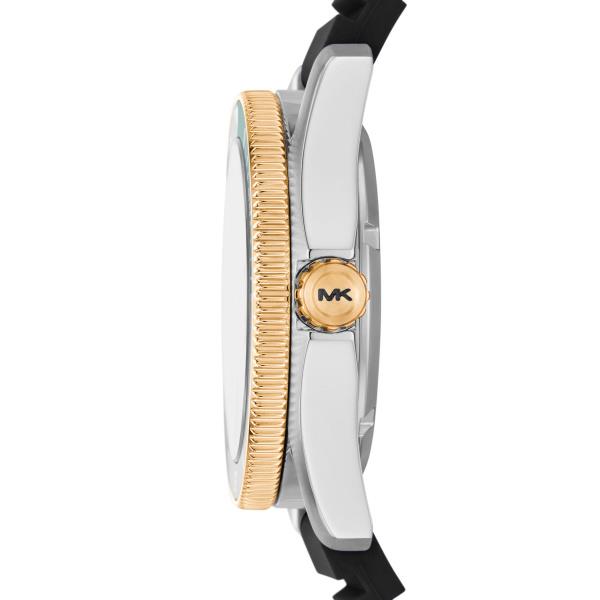 Michael Kors Maritime Grün Zifferblatt Schwarzes Silikonarmband Herren Uhr MK9158