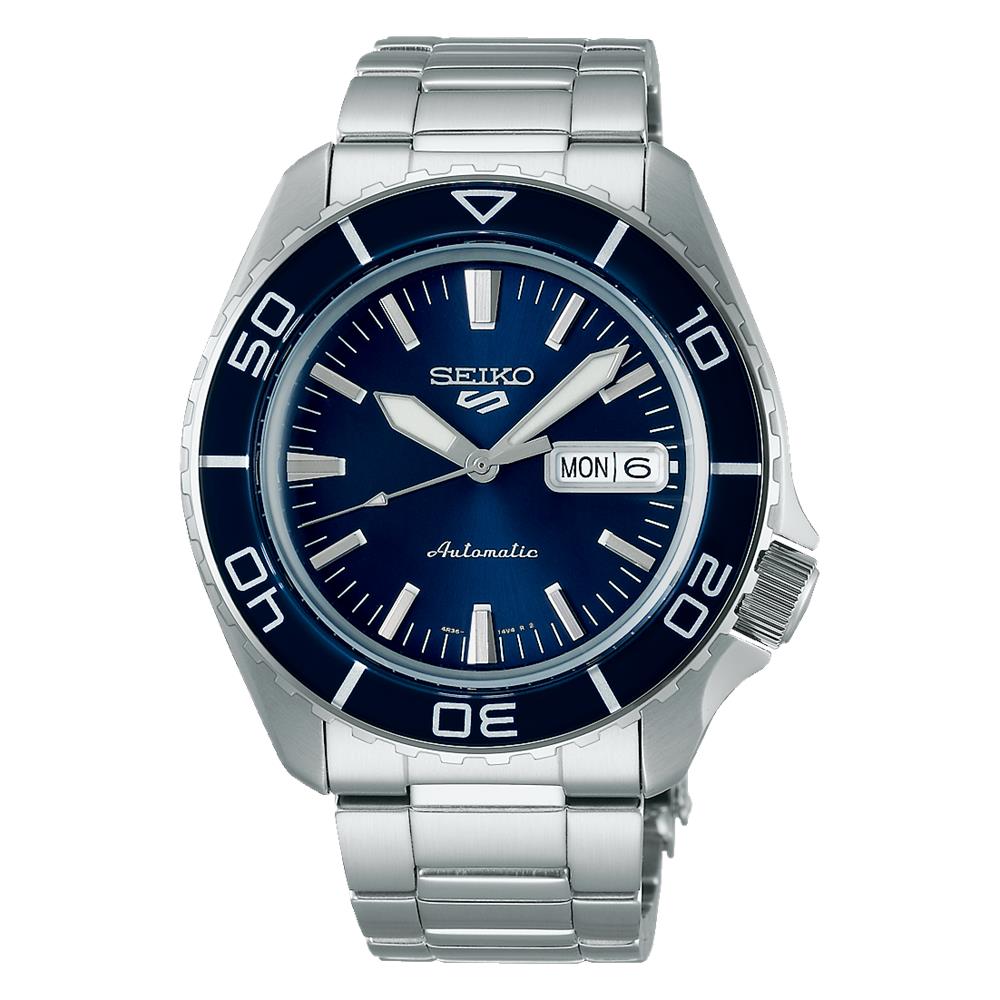 Seiko 5 Sports SKX Bluetone Redux Automatik Blau Zifferblatt Edelstahl Armband Herren Uhr SRPK97K1