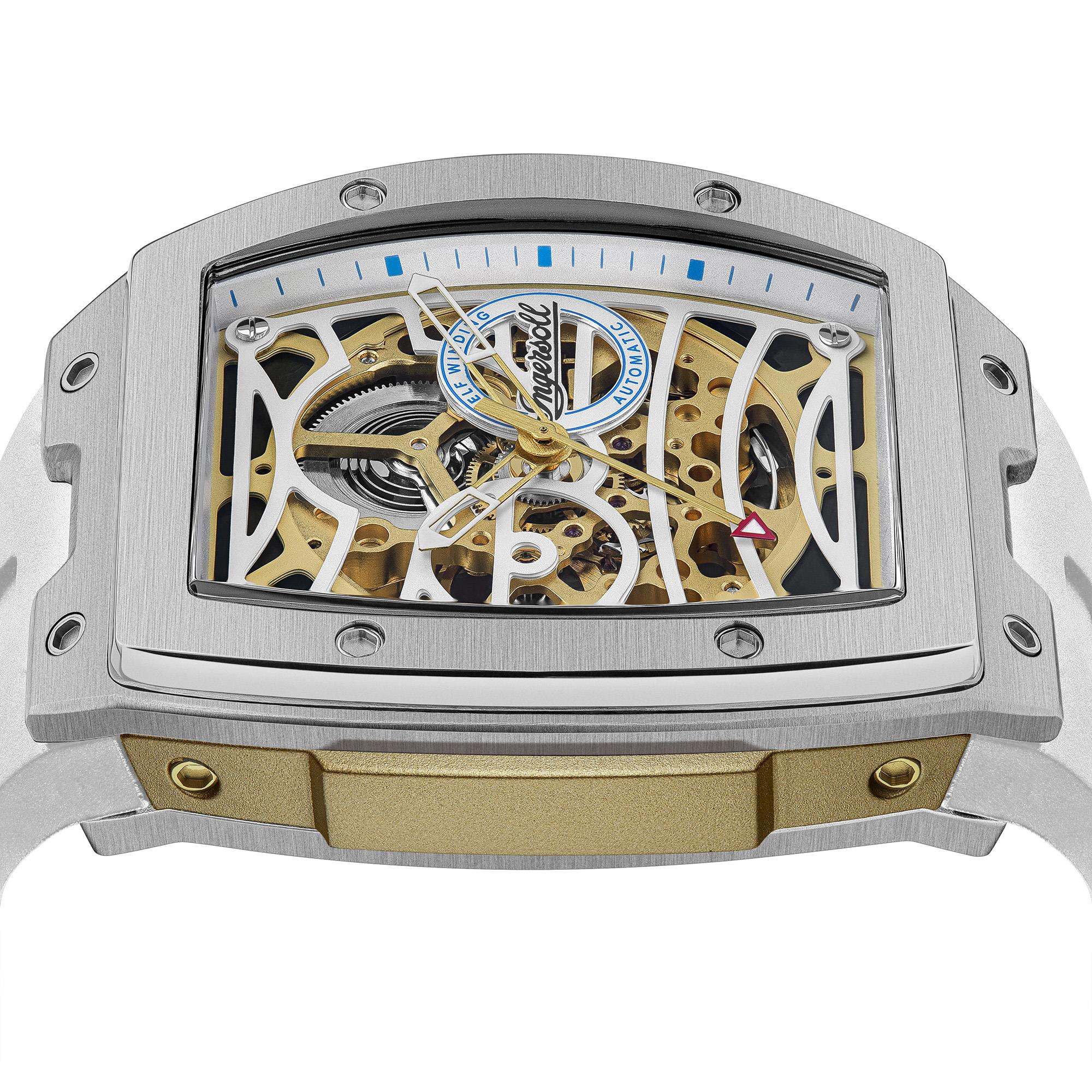 Ingersoll Der Herausforderer Automatik Weißes Zifferblatt Weißes PU-Armband Herren Uhr I12309