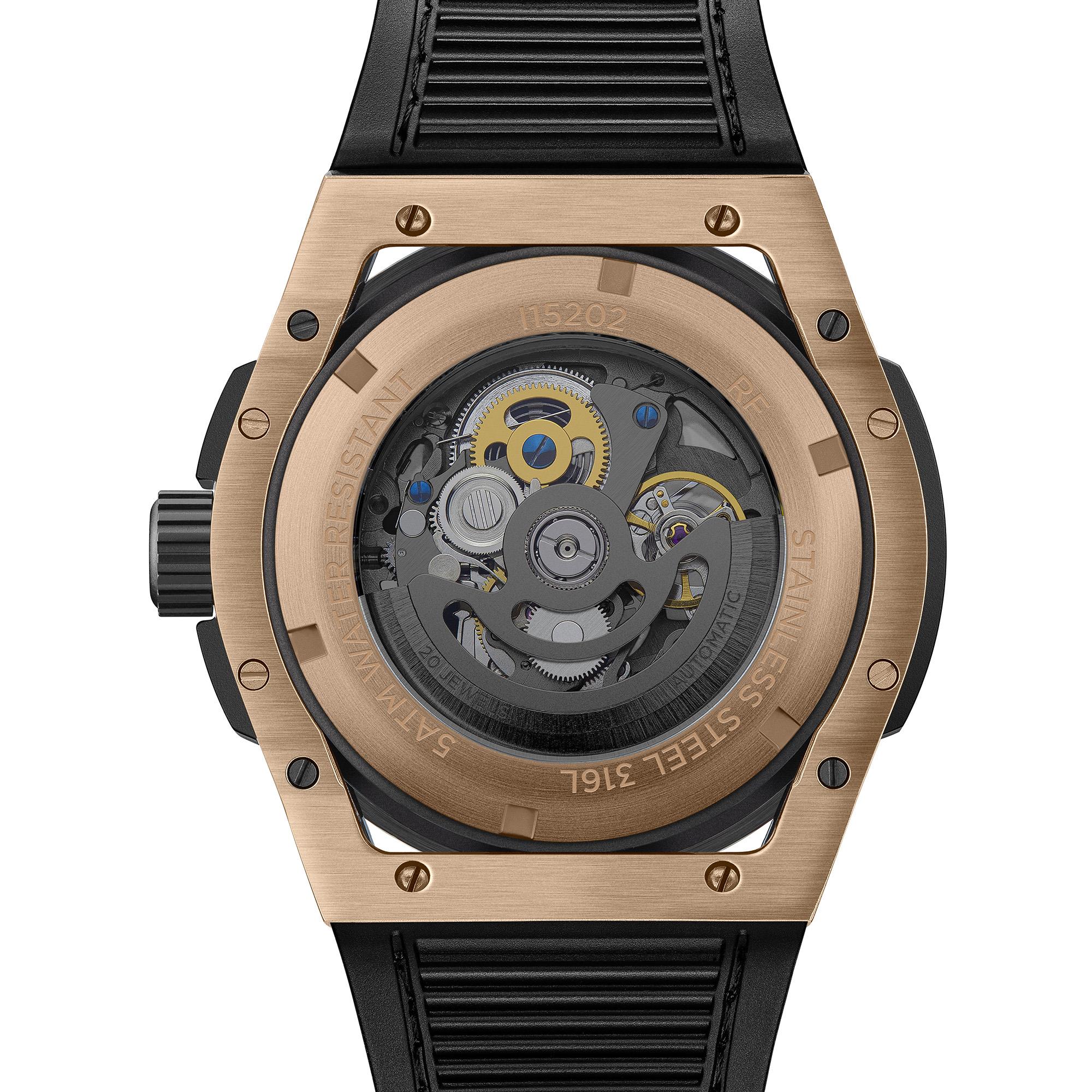 Ingersoll 1892 Der Springfield Automatik Herren Uhr mit Schwarzem Zifferblatt und Schwarzem PU-Armband - I15202