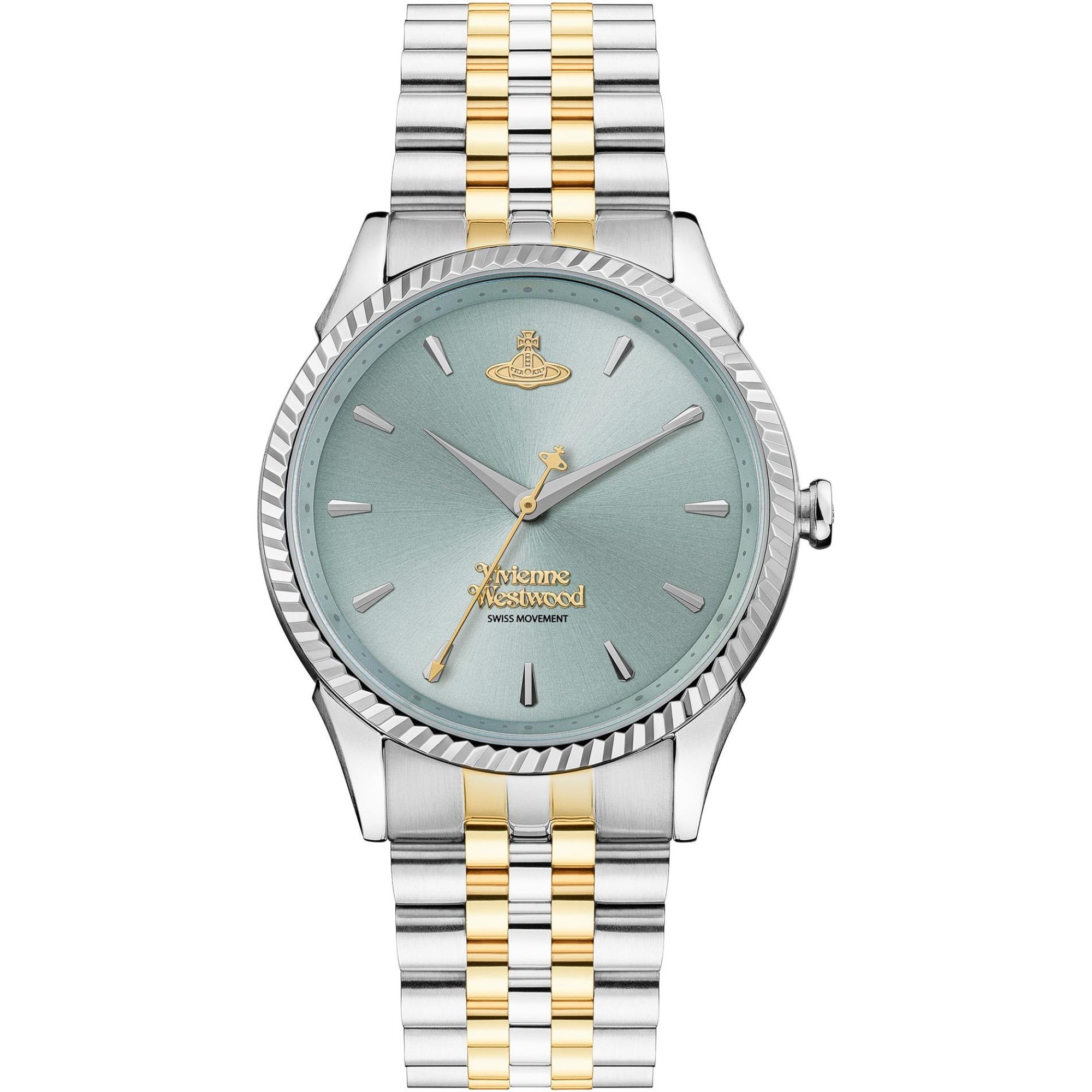 Vivienne Westwood Seymour Quarz Blaues Zifferblatt Stahlarmband Damen Uhr VV240LGRSG