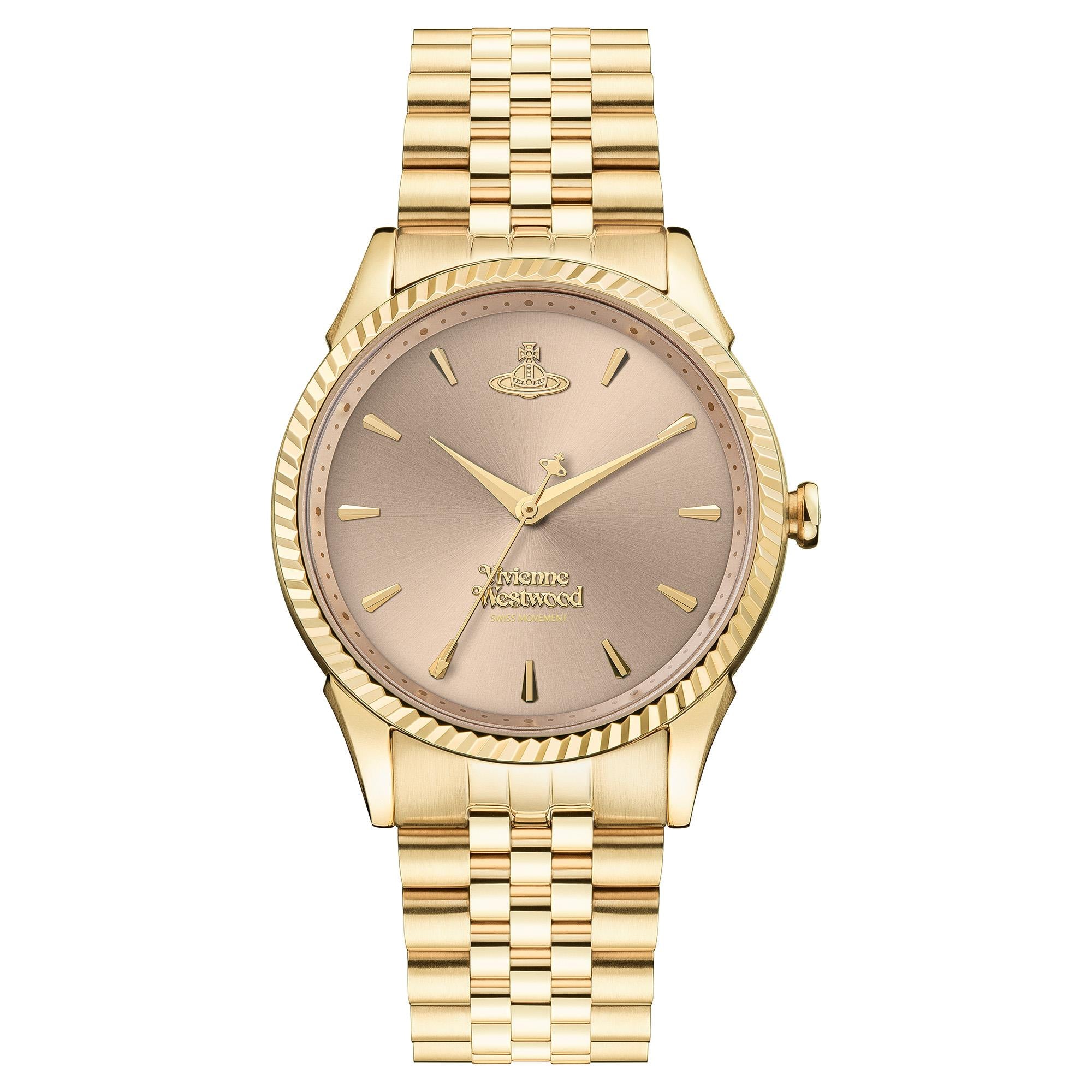 Vivienne Westwood Seymour Quarz Rosa Zifferblatt Stahlarmband Damen Uhr VV240PKGD
