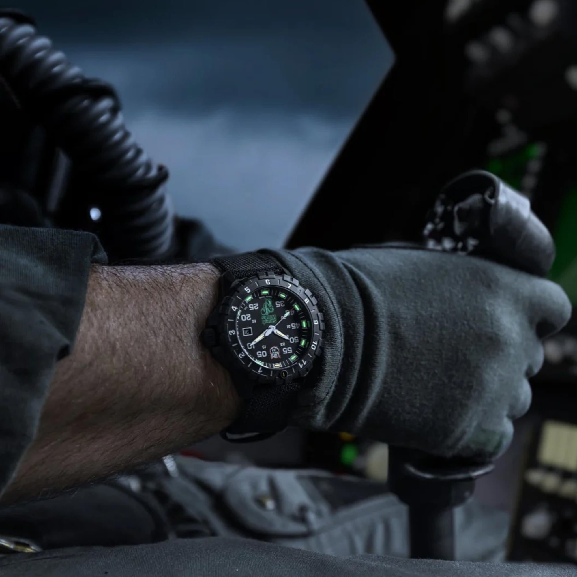 Luminox F-117 Nighthawk 44mm Black Dial Textile Mens Quartz Watch XA.6442.H.SET