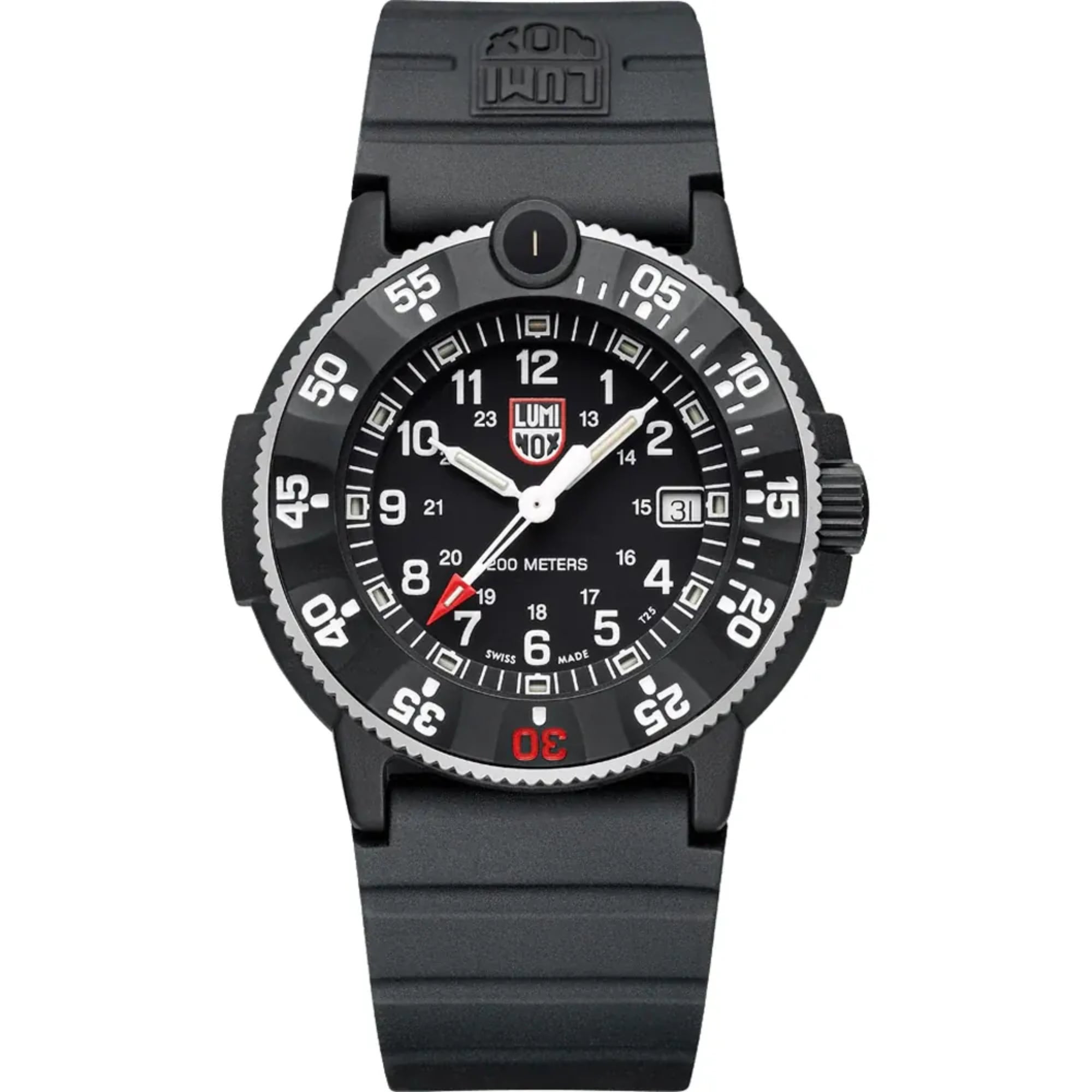 Luminox Navy SEAL Original Schwarzes Zifferblatt Gummiband Herren Uhr XS.3001.H.SET