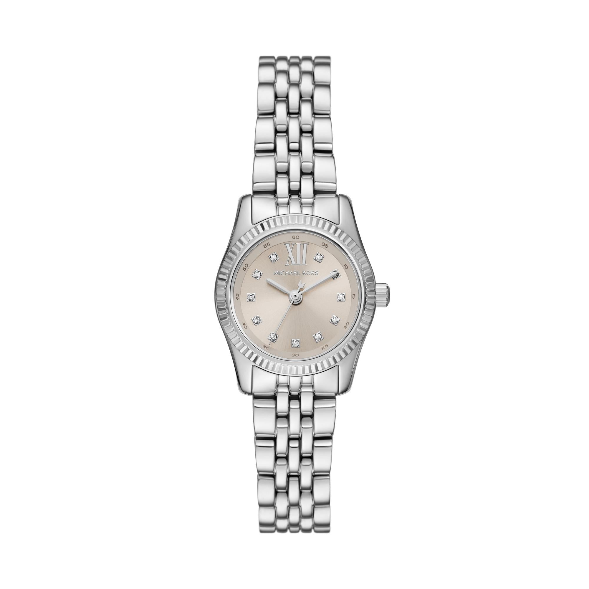Michael Kors Lexington Edelstahl Silber Zifferblatt Damenuhr MK4843