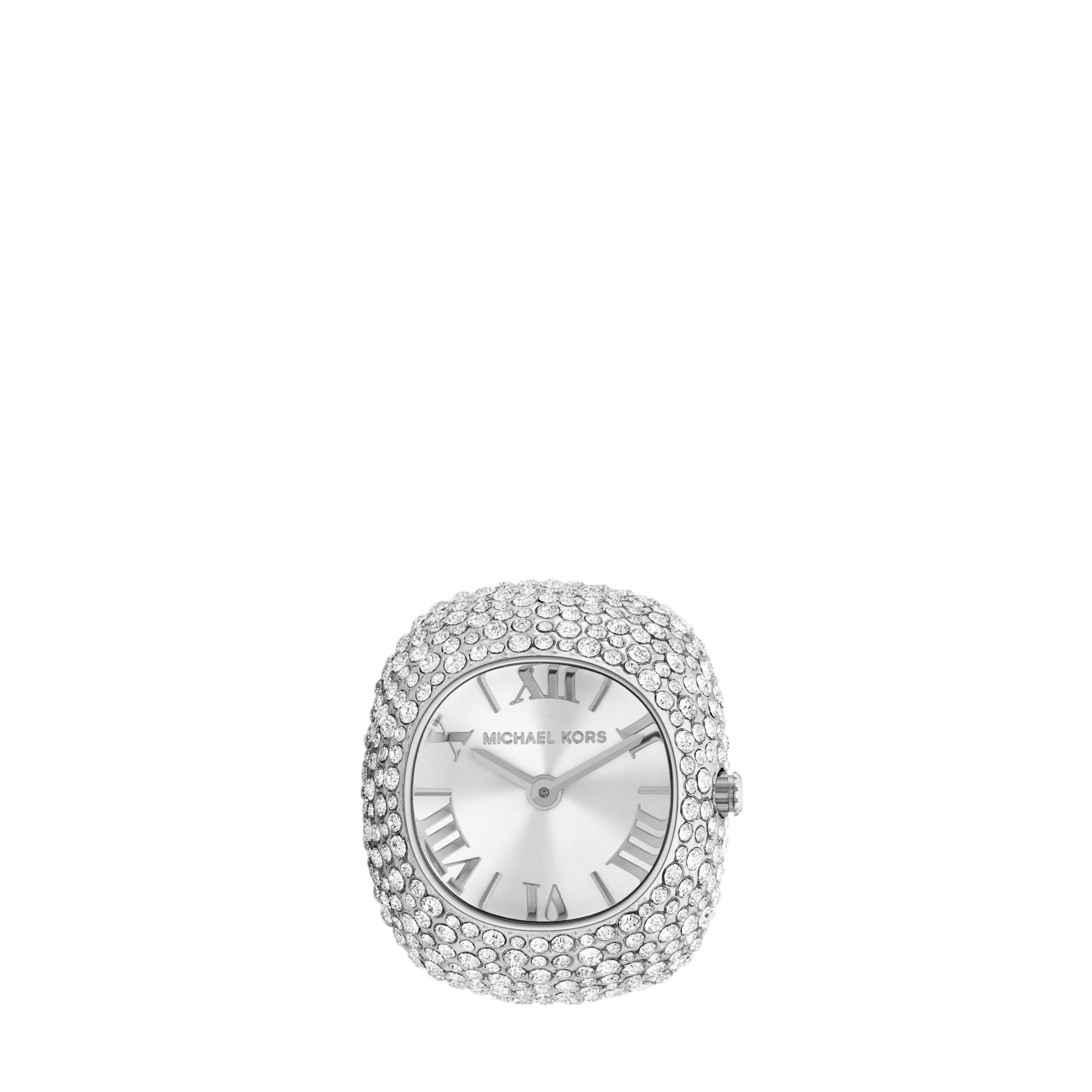 Michael Kors Rylee Two-Hand Stainless Steel Silver Dial Women's Watch Ring MK4848
