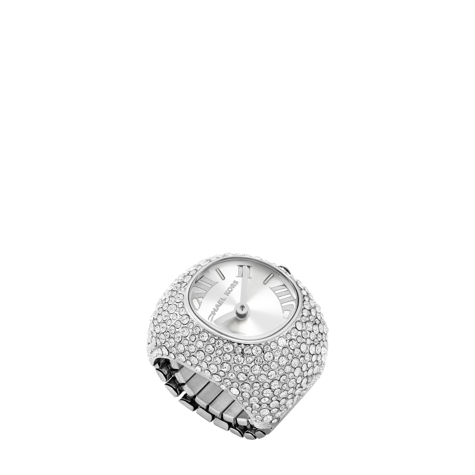 Michael Kors Rylee Two-Hand Stainless Steel Silver Dial Women's Watch Ring MK4848