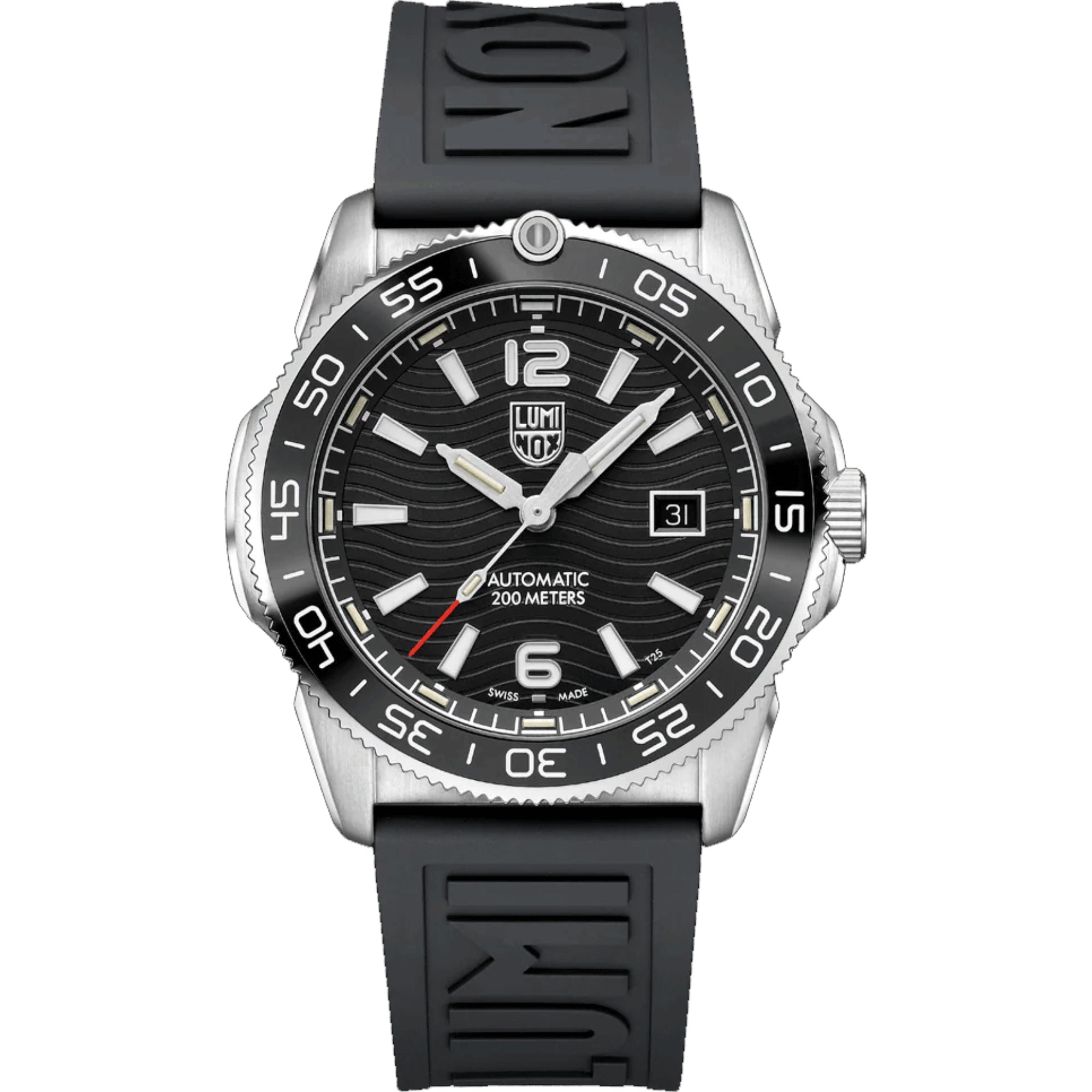 Luminox Pacific Diver Automatik-Uhr mit schwarzem Zifferblatt aus Edelstahl für Herren XS.3101