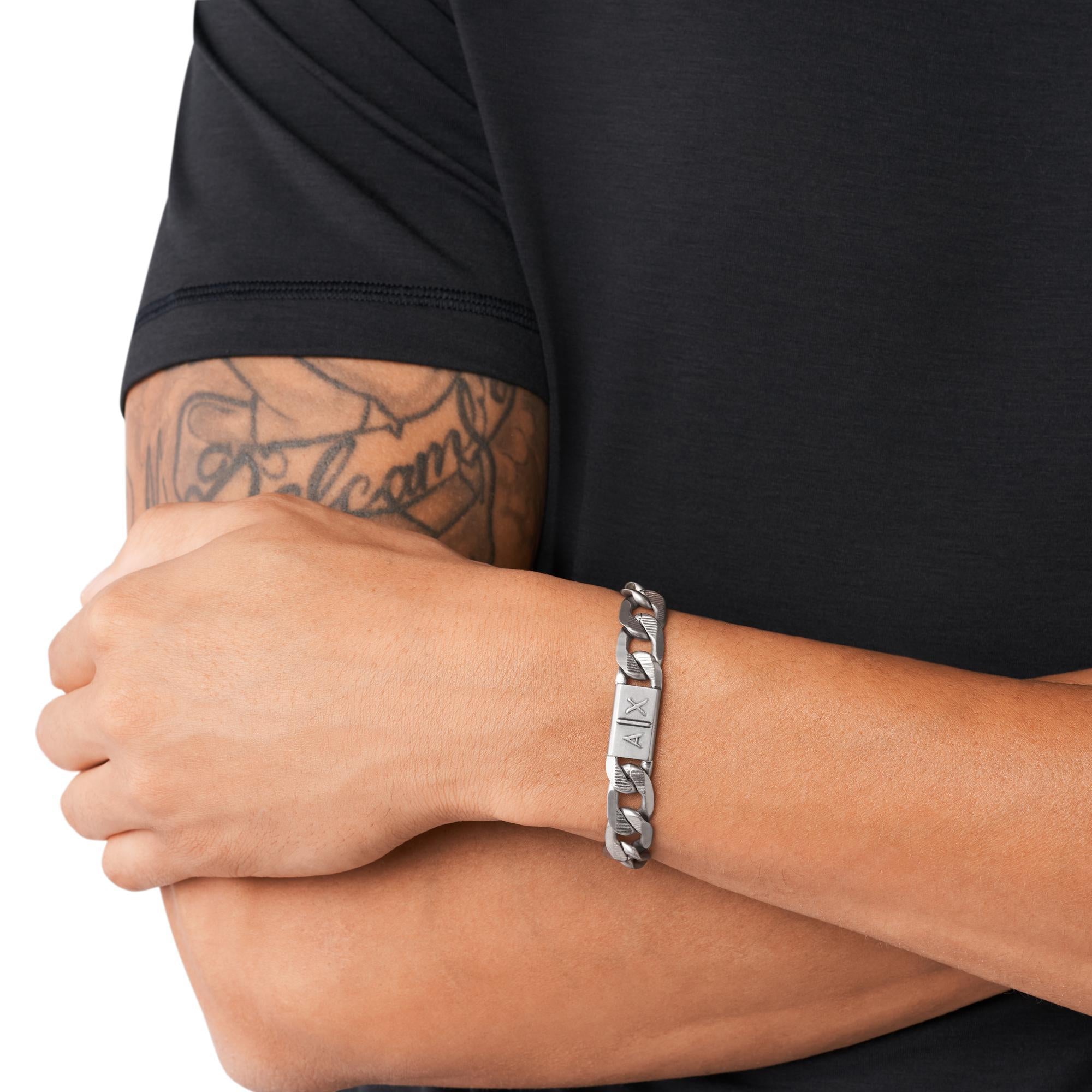 Armani Exchange Stainless Steel Chain Bracelet Men’s AXG0077040