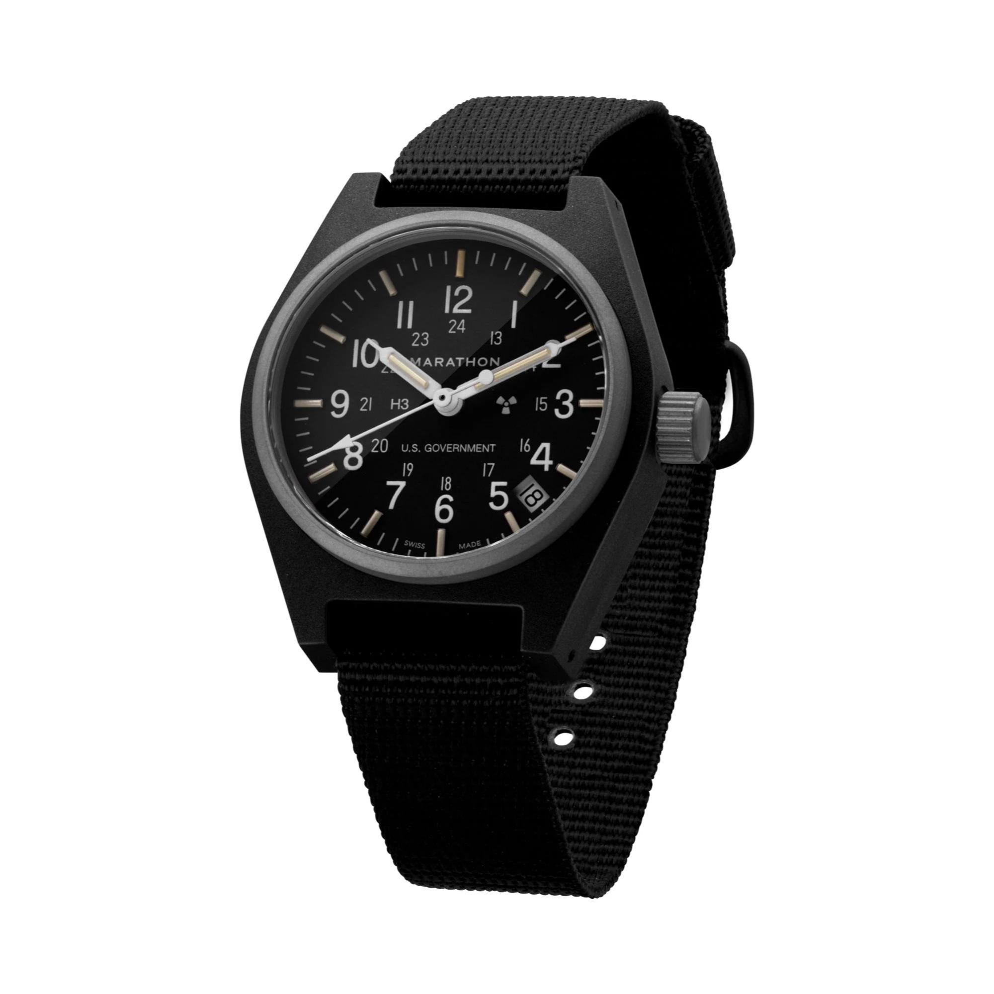 Marathon Black General Purpose with Date (GPQ-D) Quartz Black Dial Men's Watch WW194015BK-0001