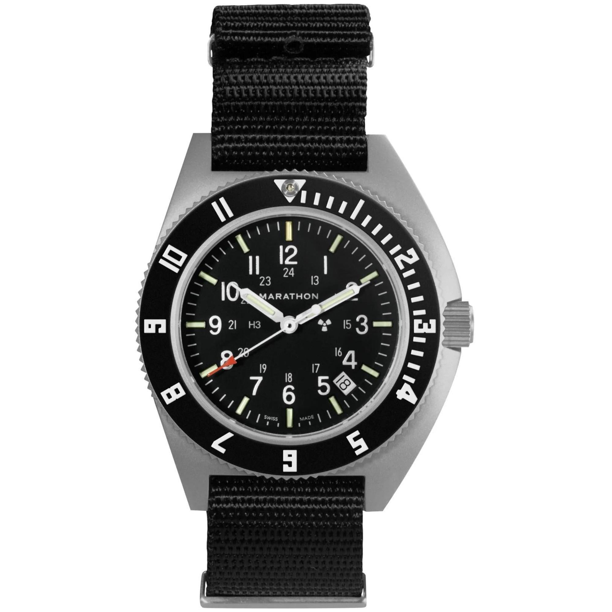 Marathon Steel Navigator (SSNAV-D) Black Dial Men's Watch WW194013SS-0103