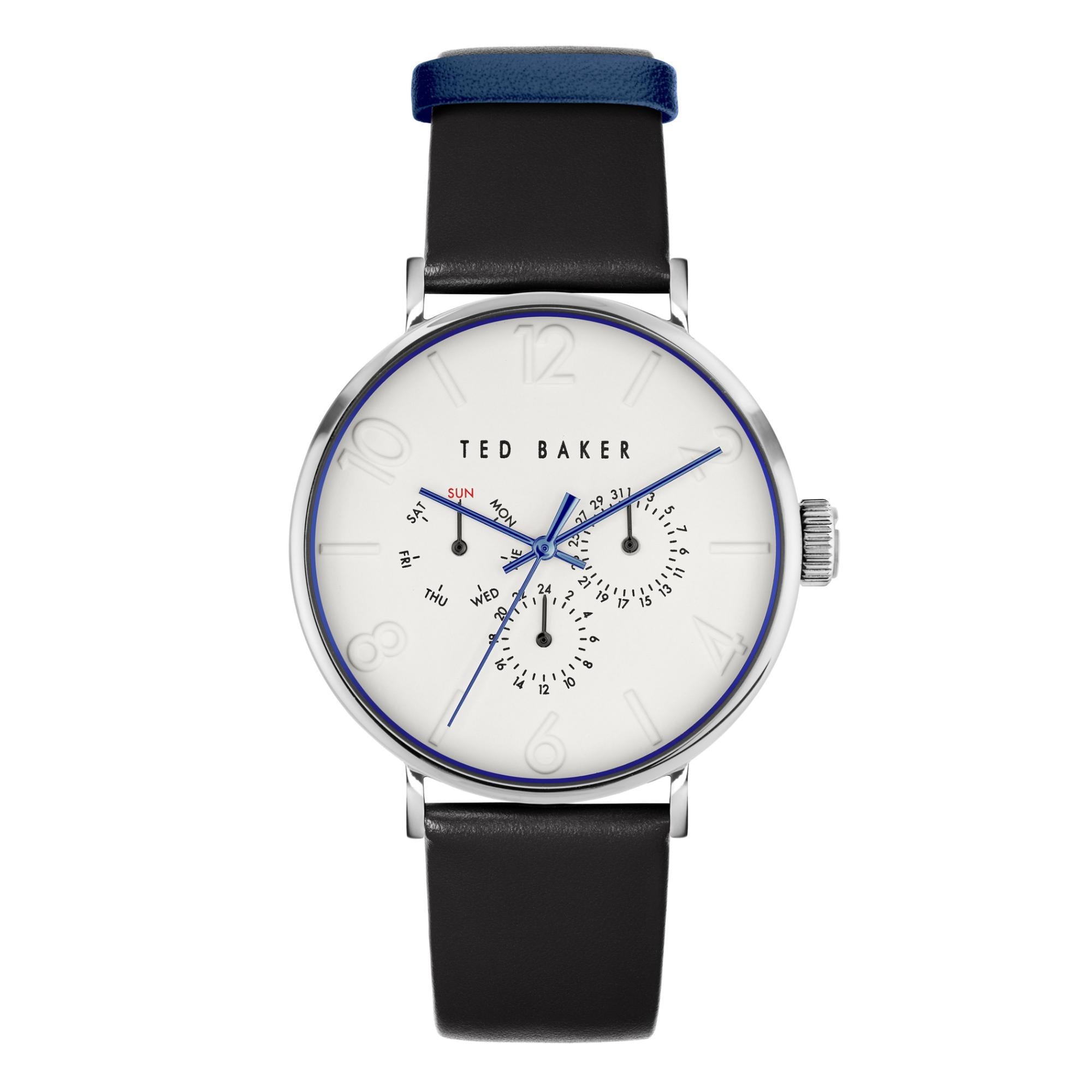 Ted Baker Phylipa Edelstahl Weißes Zifferblatt Herrenarmbanduhr BKPPGF206