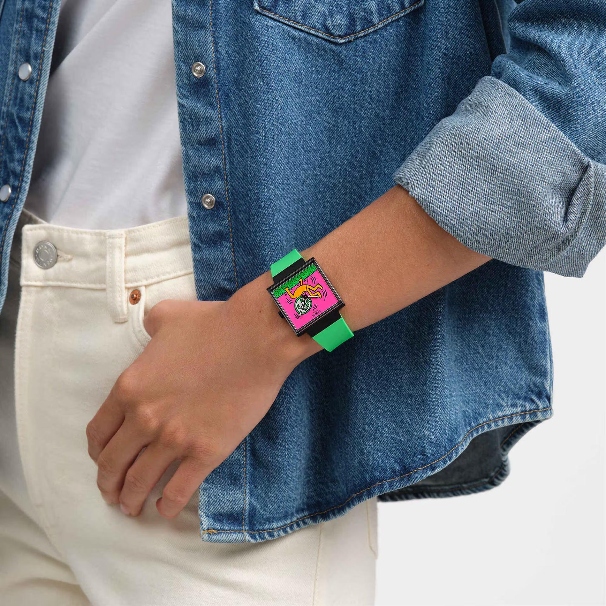 Swatch Break Free Breaks Off Pinkes Zifferblatt Silikonarmband Damen Uhr SO34Z102