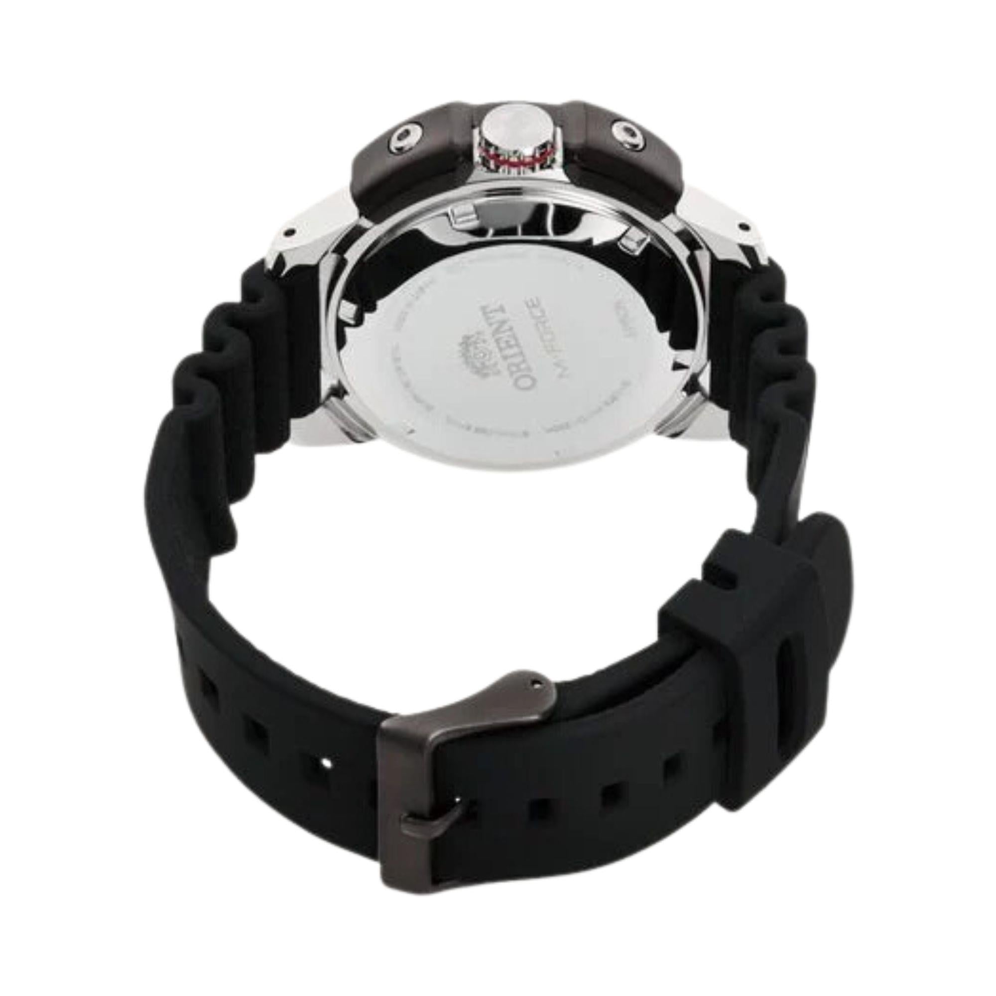 Orient M-Force 45mm Turquoise Fumé Dial Rubber Mens Automatic Watch RA-AC0L04L00B