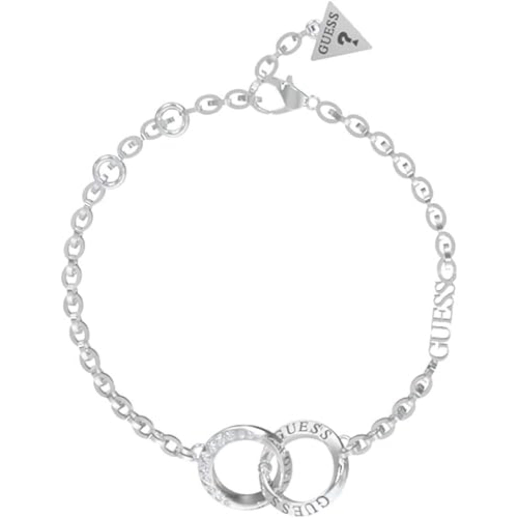 Guess Damen Rhodium-beschichtetes Mini Forever Links Armband UBB02187RHL