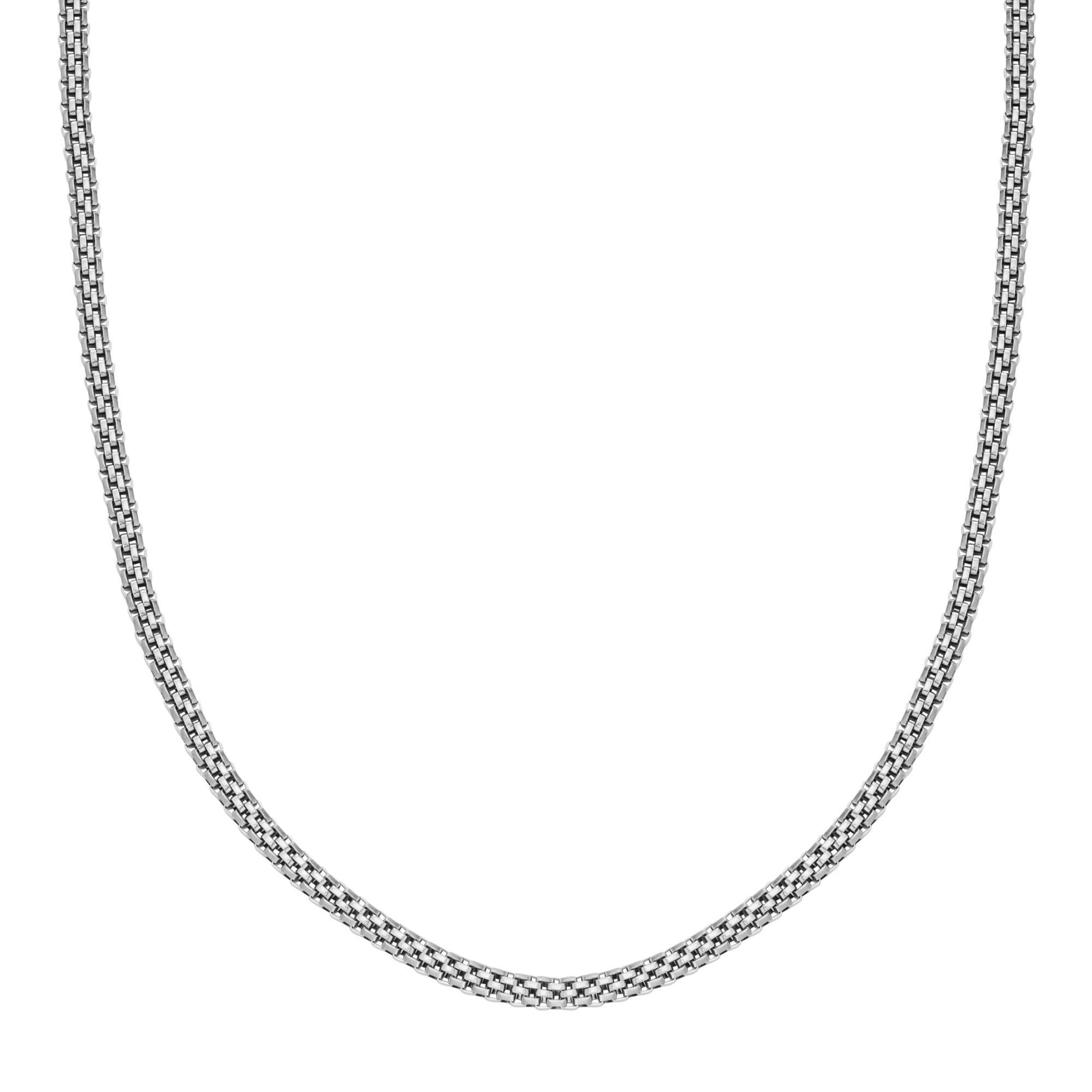 Skagen Tov Mesh Silber Edelstahl Kettenhalskette für Herren SKJM0234040