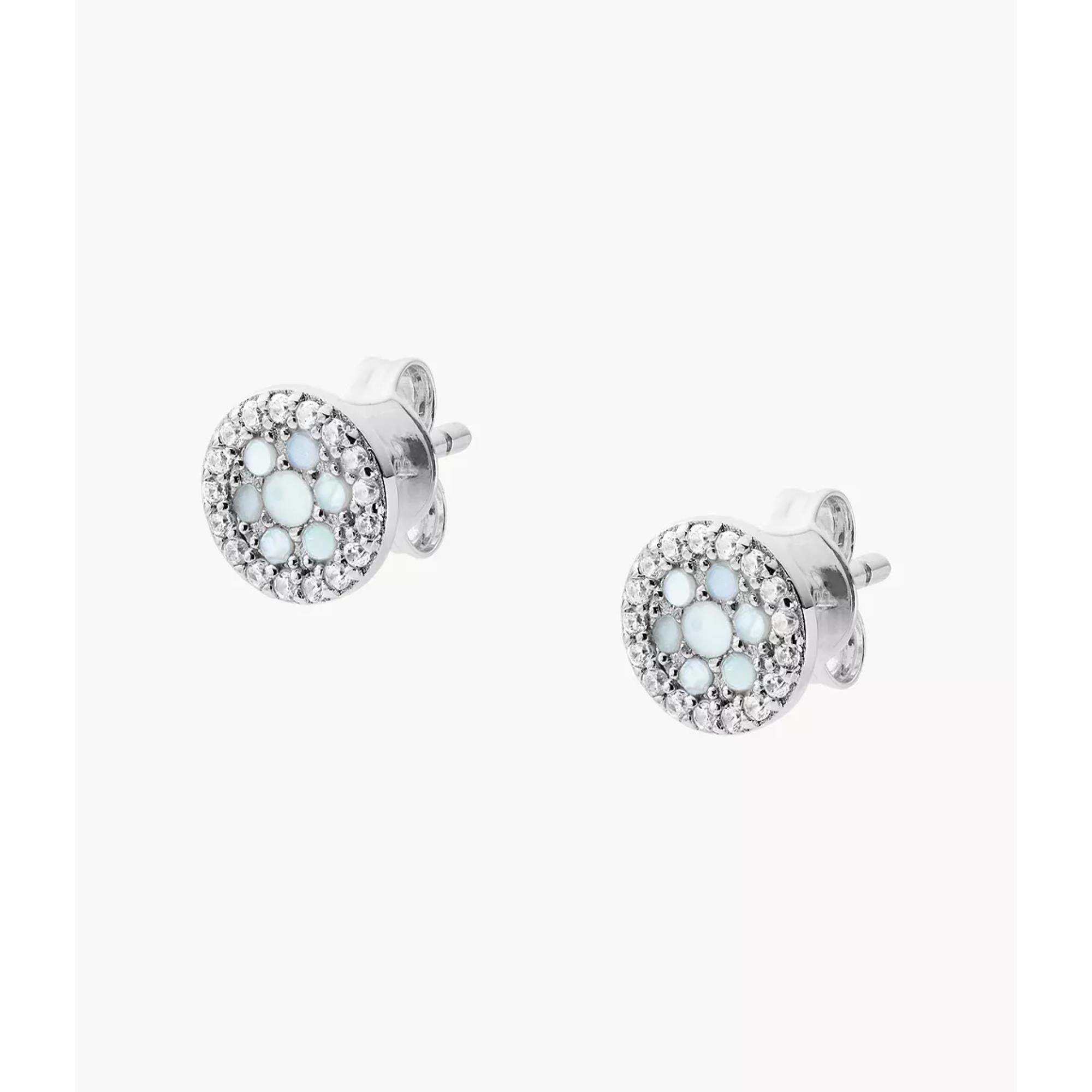 Fossil Perlmutt Sterling Silber Ohrstecker für Frauen JFS00518040