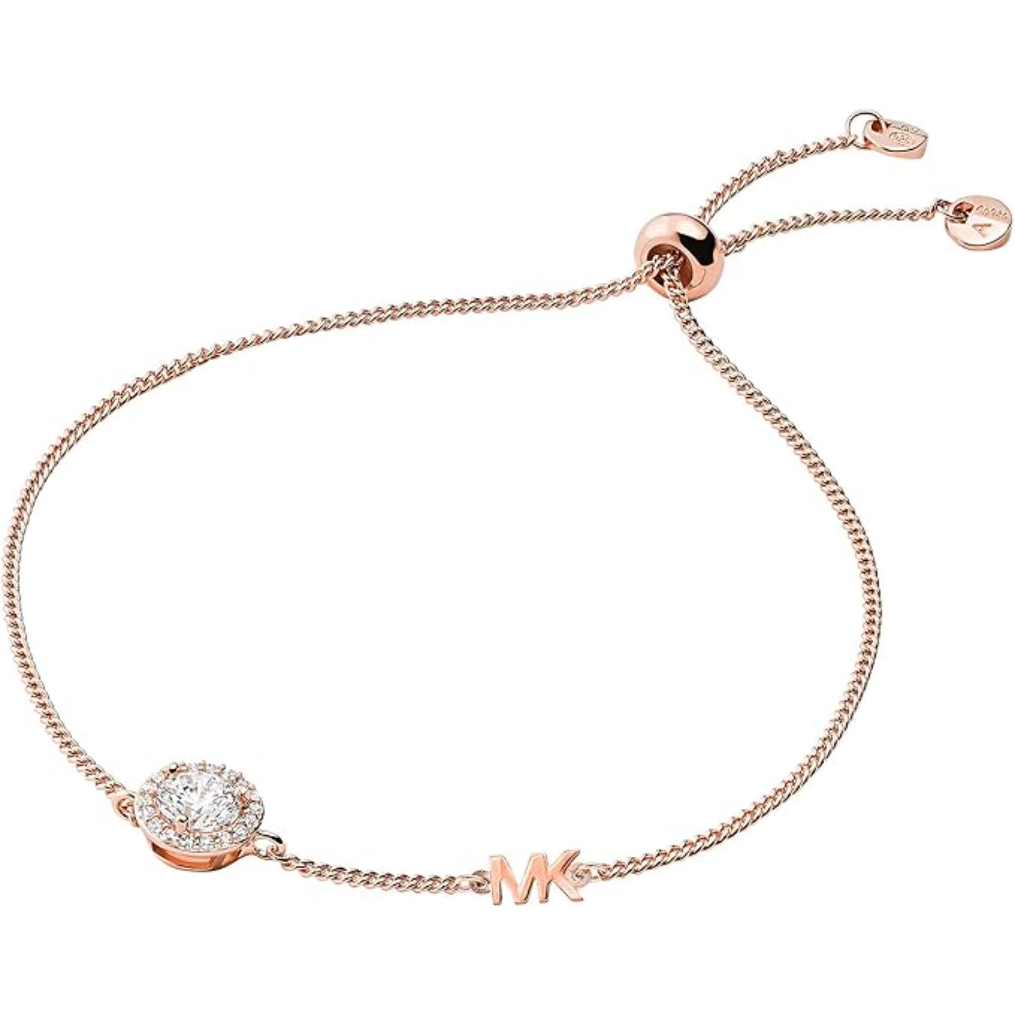 Michael Kors 14k rosévergoldetes Sterlingsilber Halo Slider Damenarmband MKC1206AN791