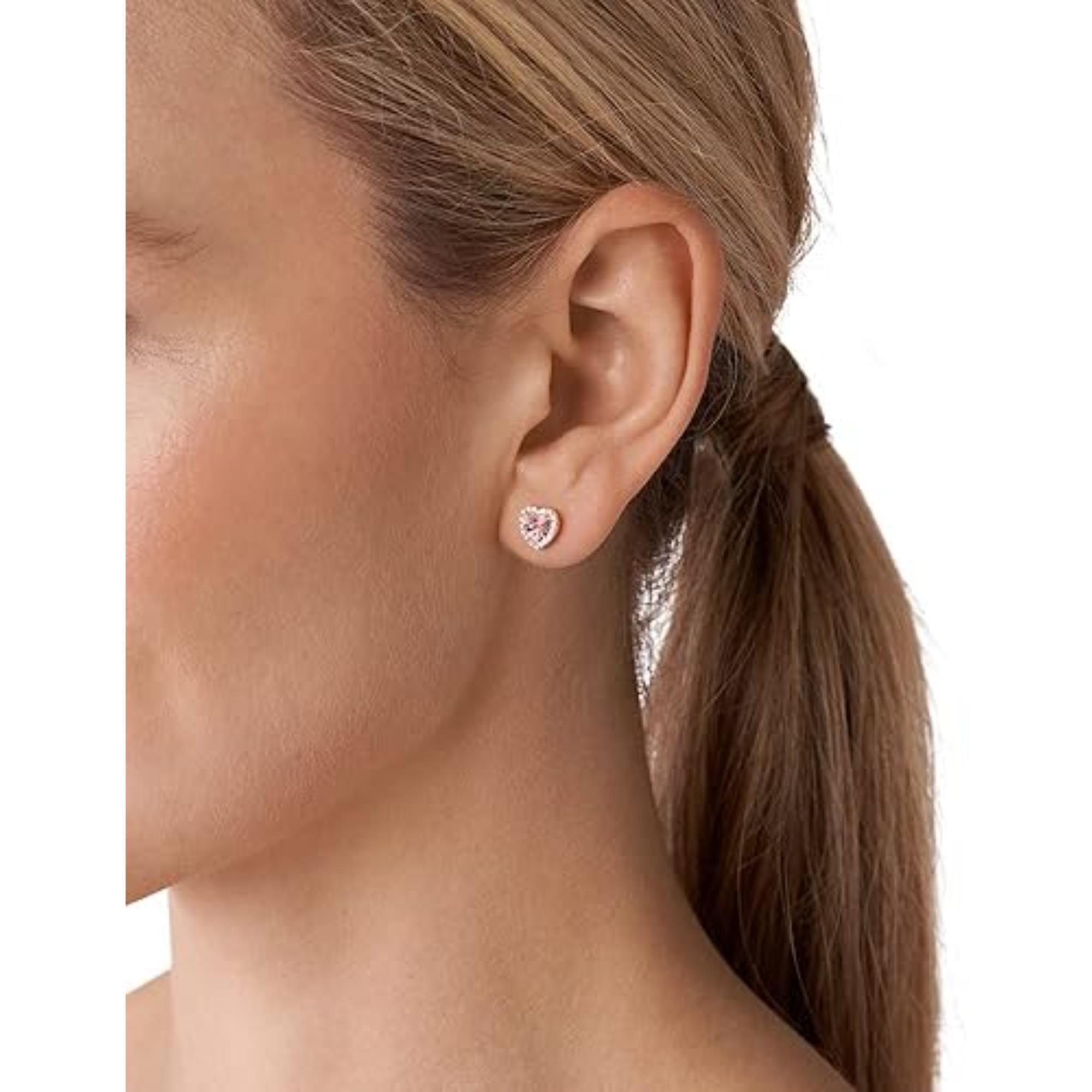 Michael Kors 14K rosévergoldete Sterlingsilber Herz-Cut Ohrstecker Damen MKC1519A2791