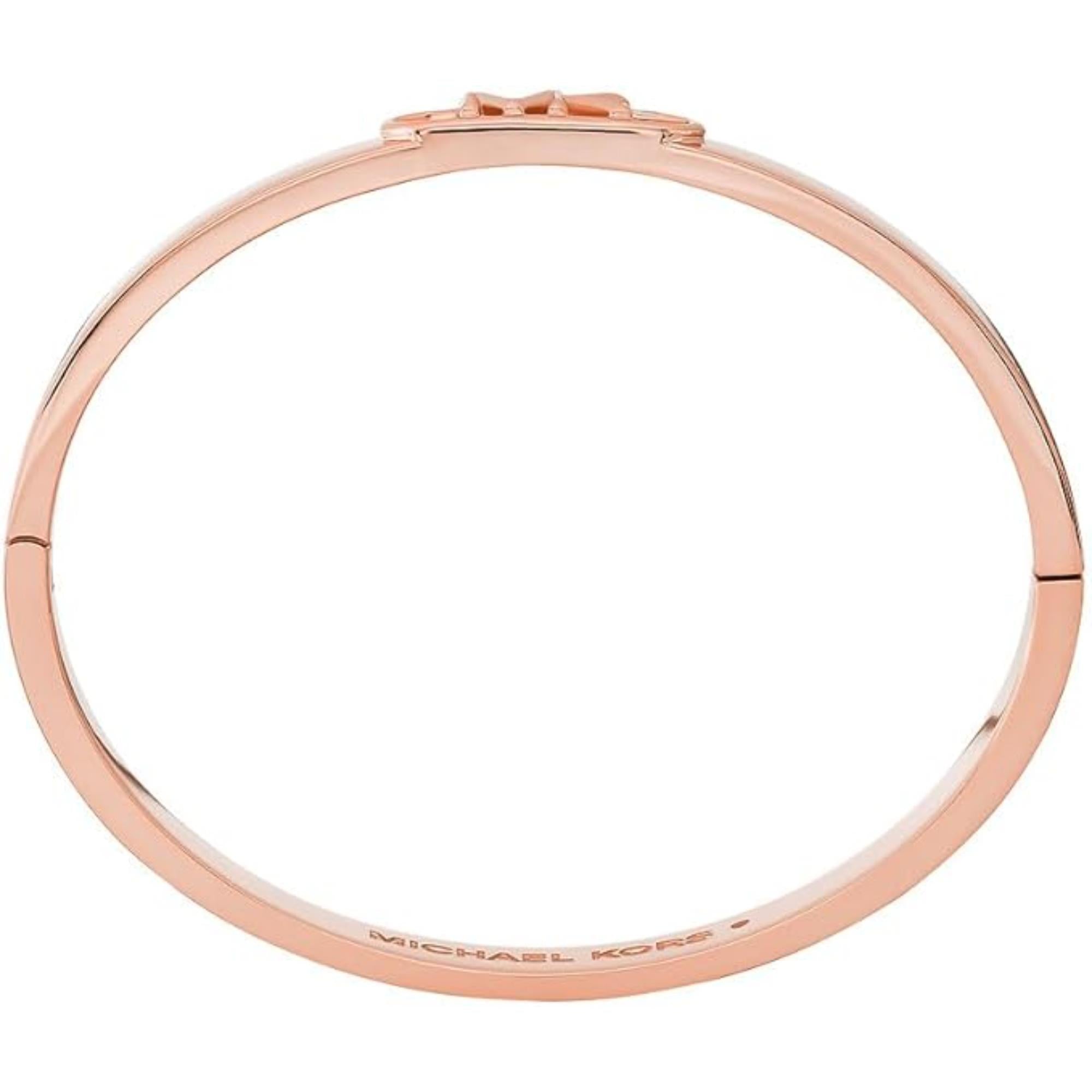 Michael Kors 14K Rose Gold-Plated Empire Link Bangle Women's Bracelet MKJ828700791
