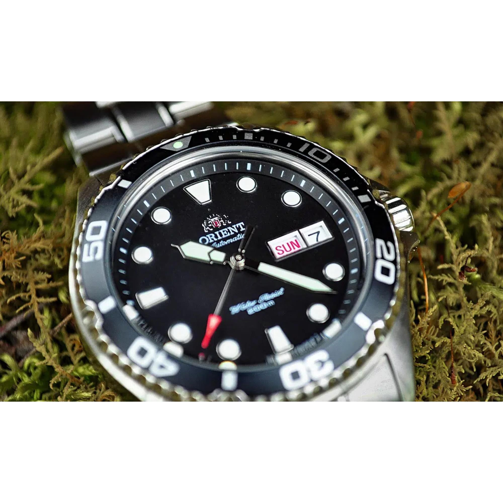 Orient Mako 41.5mm Black Dial Steel Mens Automatic Watch TAA02004B9