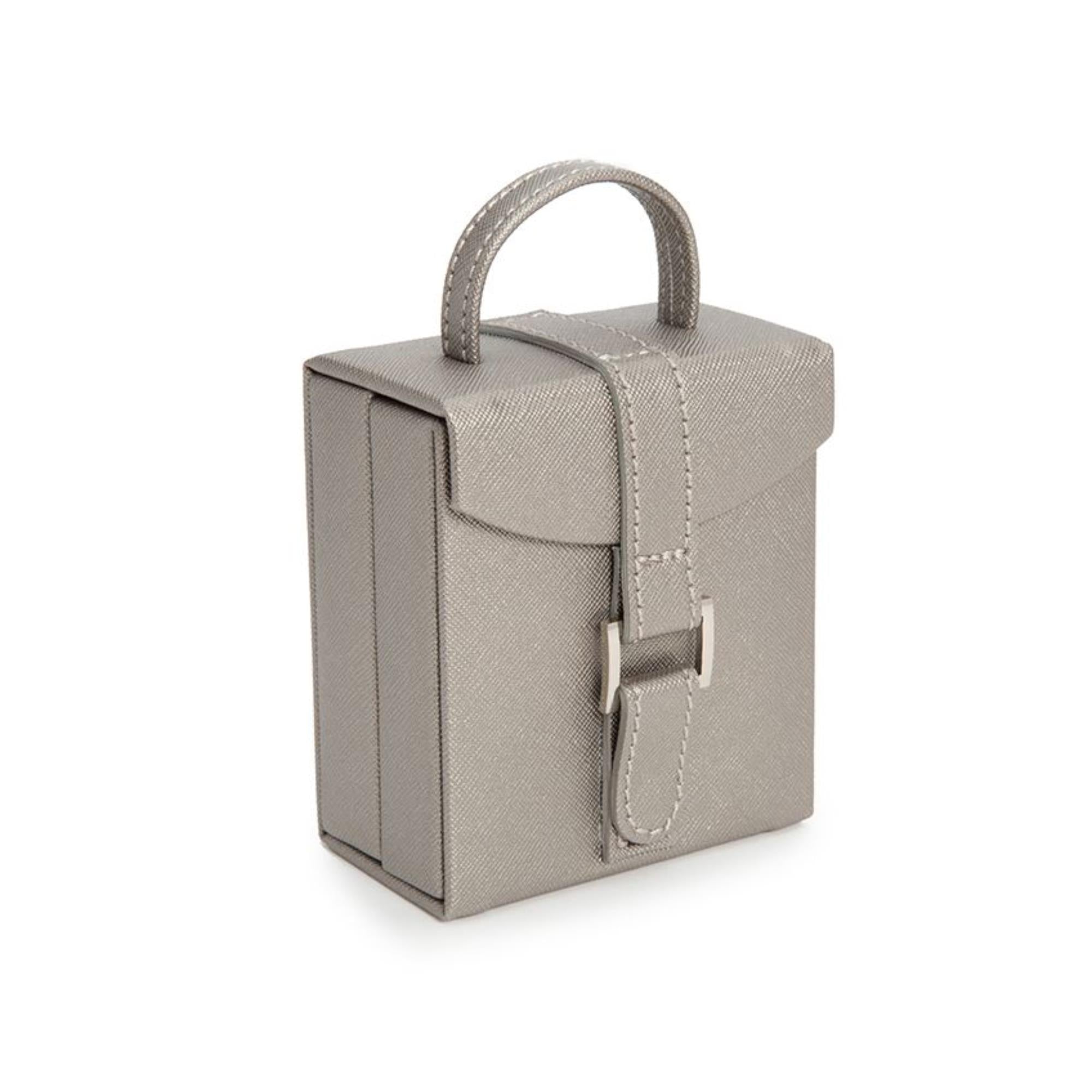 WOLF Heritage Klapp-Juwelenbox Tan Leder 281234