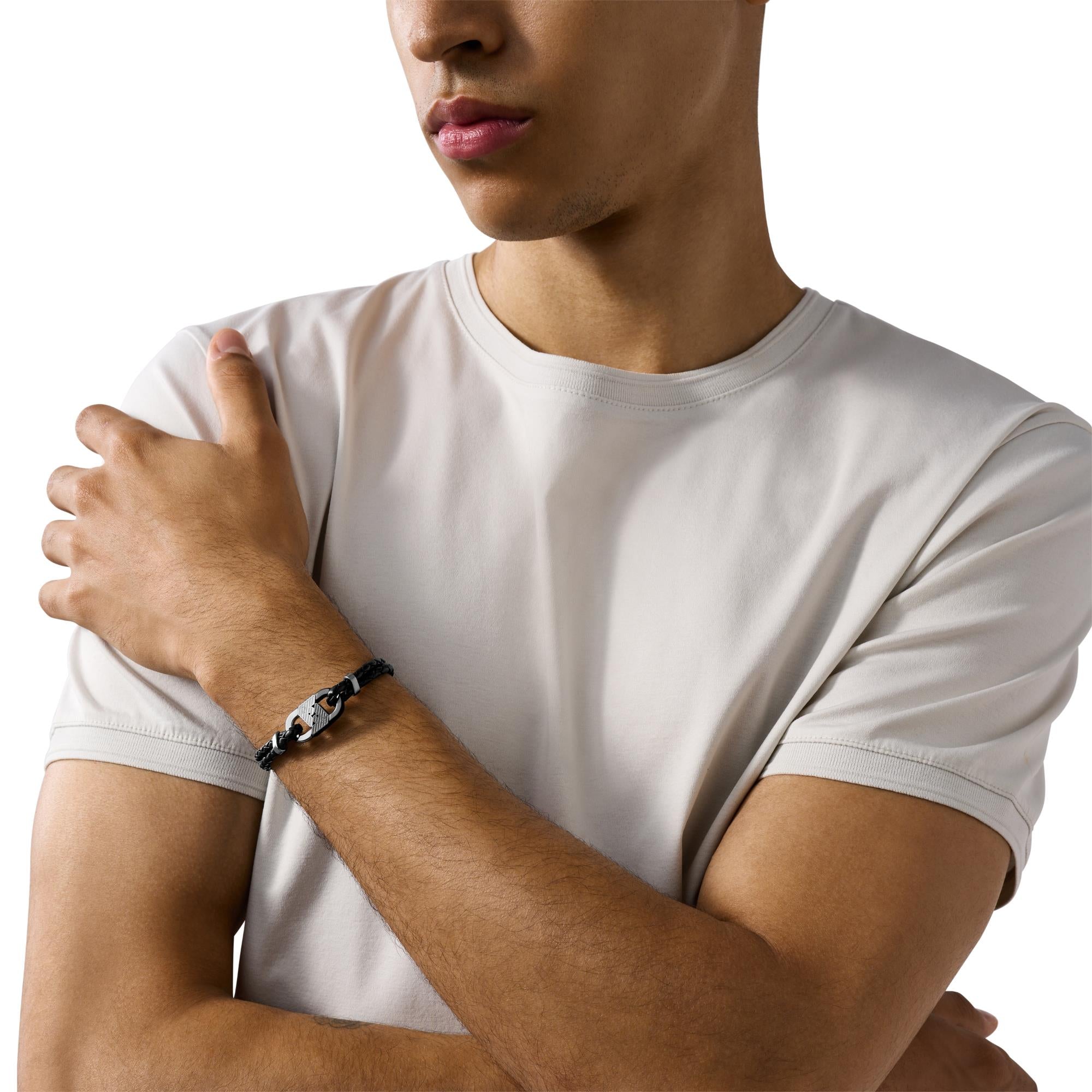 Emporio Armani Two-Tone Stainless Steel ID Men's Bracelet EGS3171040