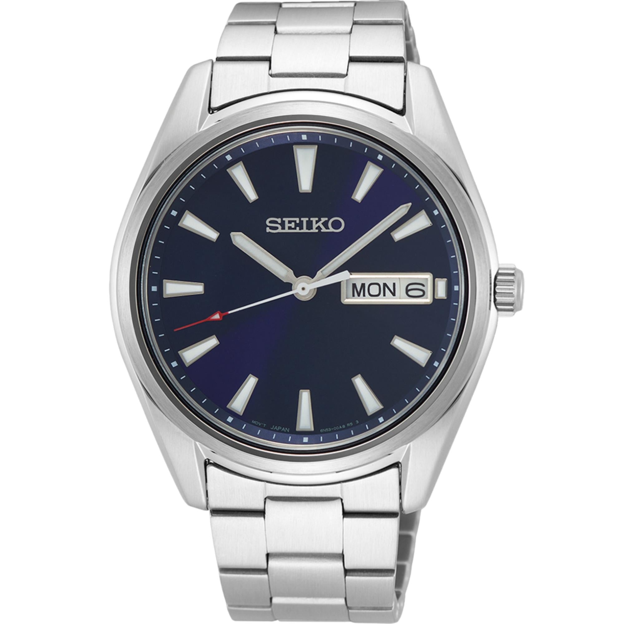 Seiko Conceptual Quarz Blaues Zifferblatt Edelstahlarmband Herren Uhr SUR341P1