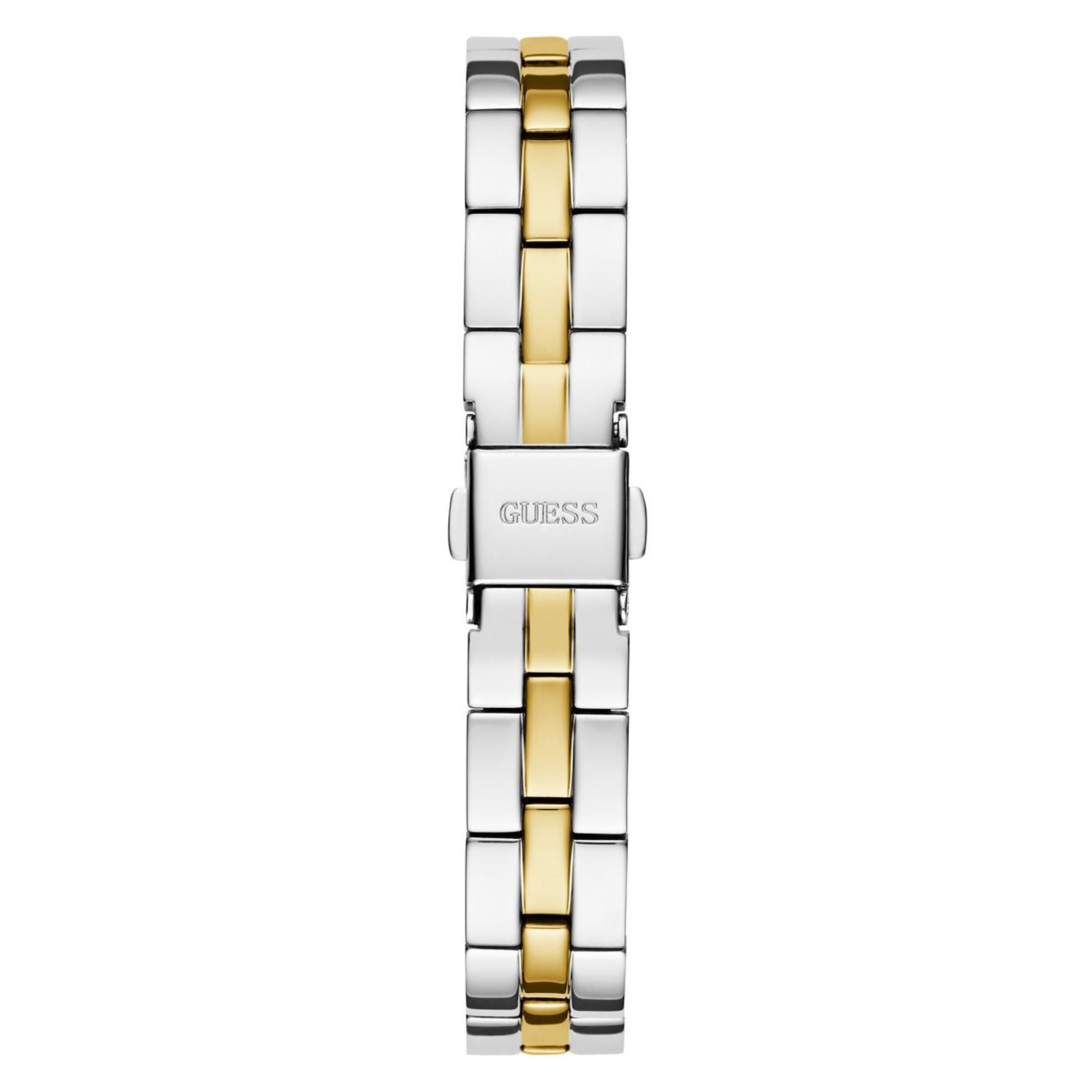 Guess Array Silbernes Zifferblatt Edelstahlarmband Damen Uhr GW0762L5
