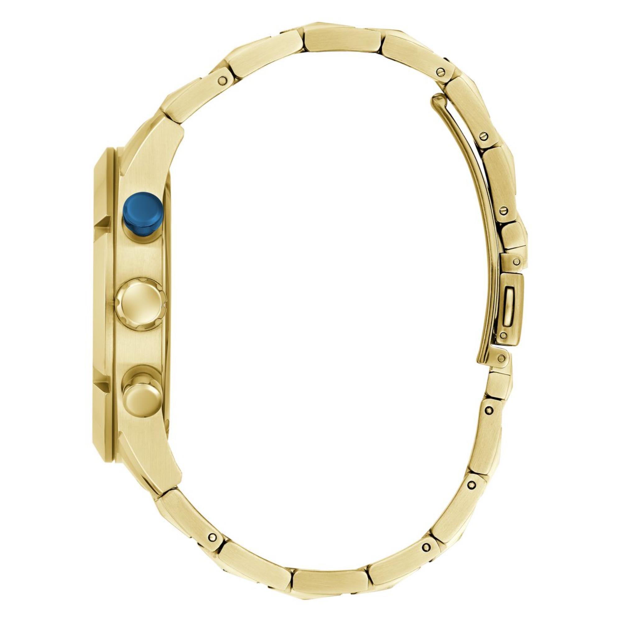 Guess Resistance Blaues Zifferblatt Edelstahlarmband Herren Uhr GW0714G2