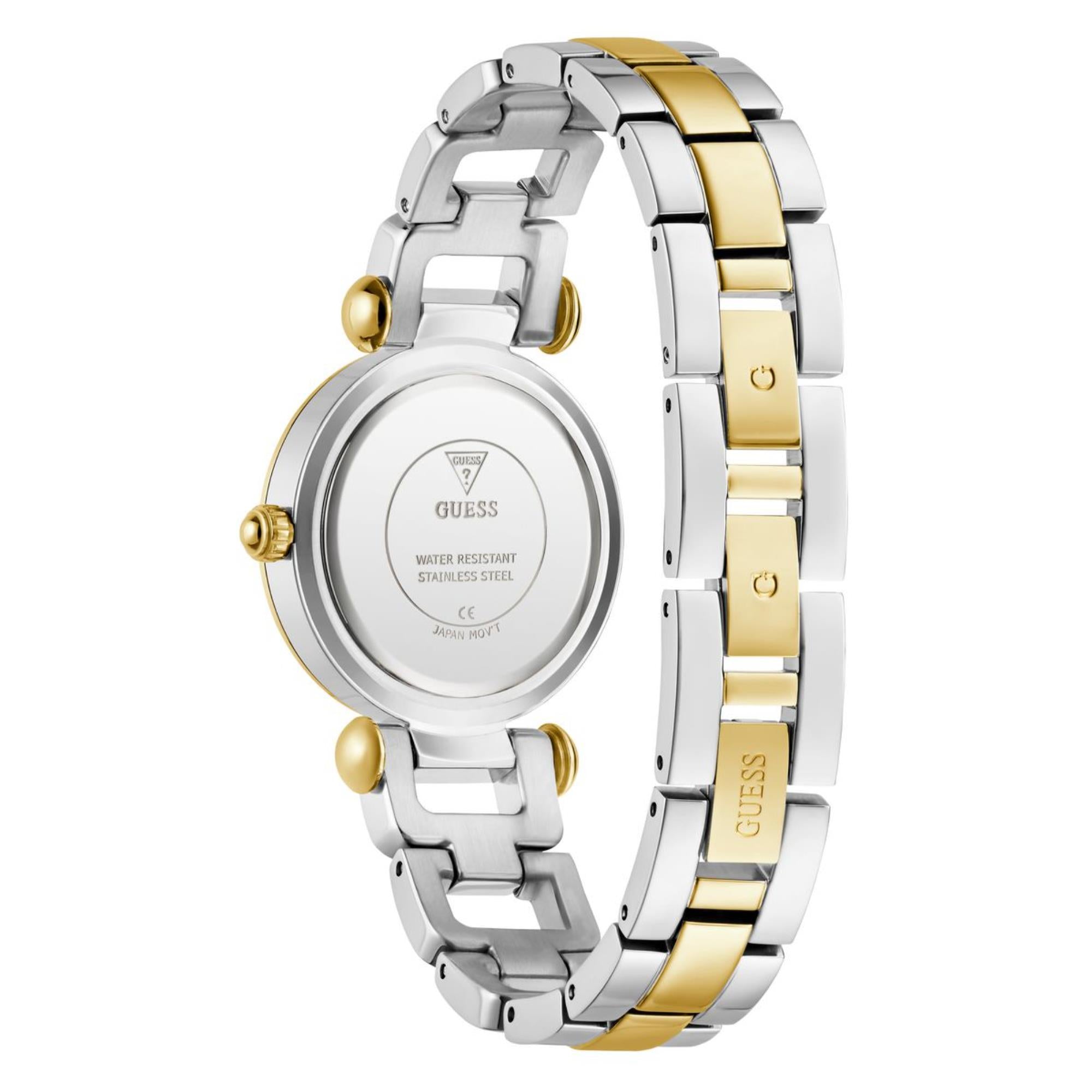 Guess Ginger grünes Zifferblatt Edelstahlarmband Damen Uhr GW0869L1
