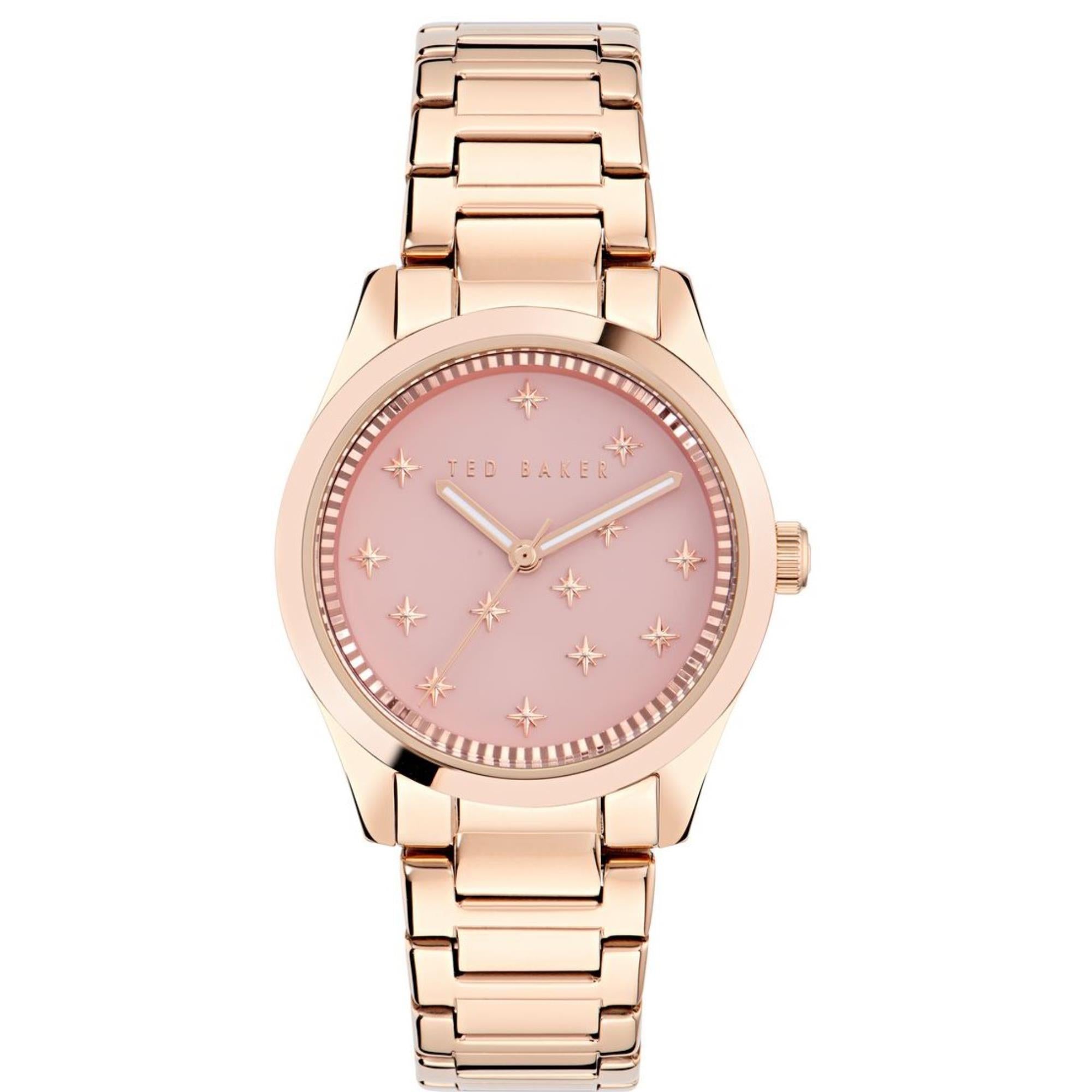 Ted Baker Coolly Pink Zifferblatt Edelstahlarmband Damen Uhr BKPCLF407