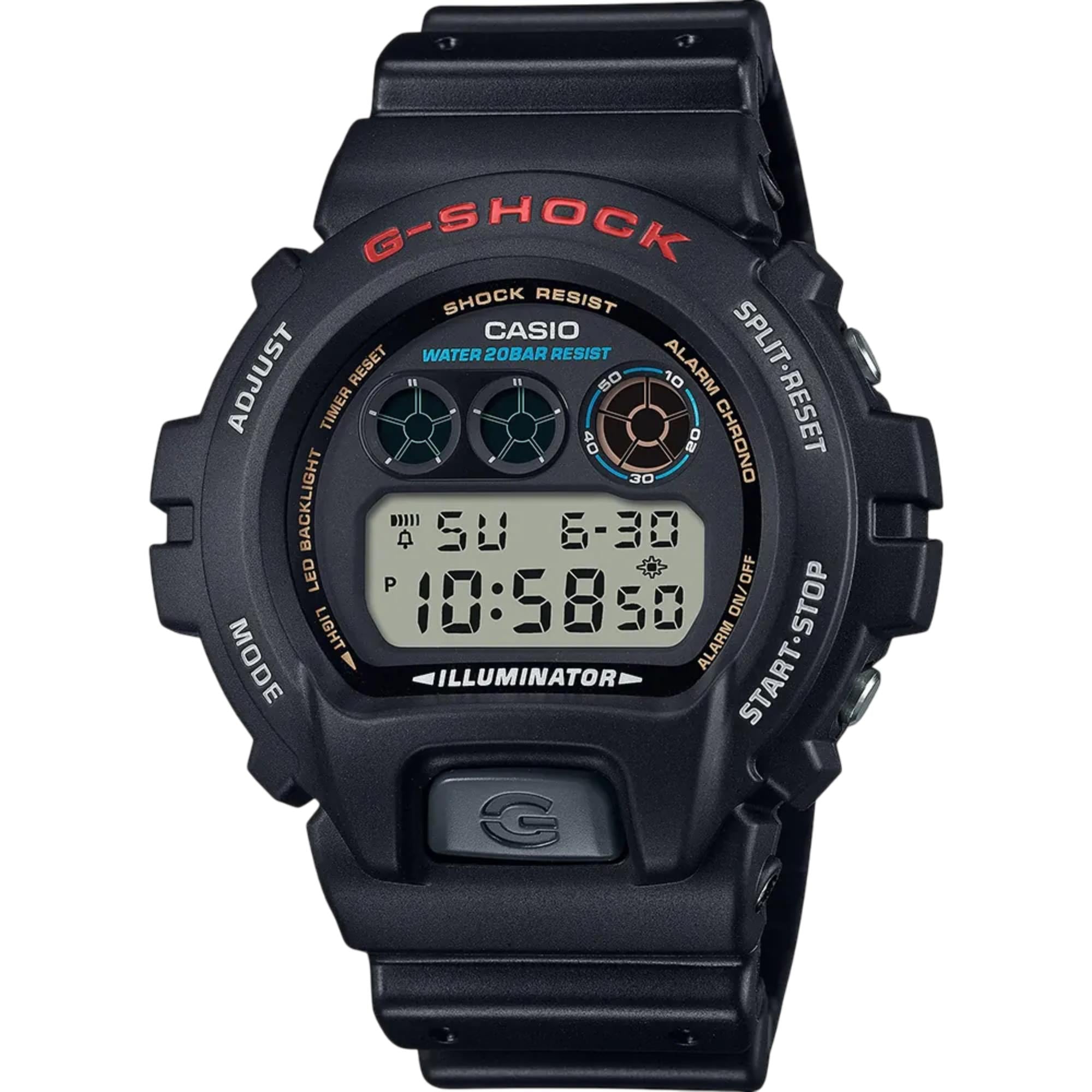 Casio G-Shock Classic Digital Schwarzes Harzarmband Herren Uhr DW-6900U-1ER