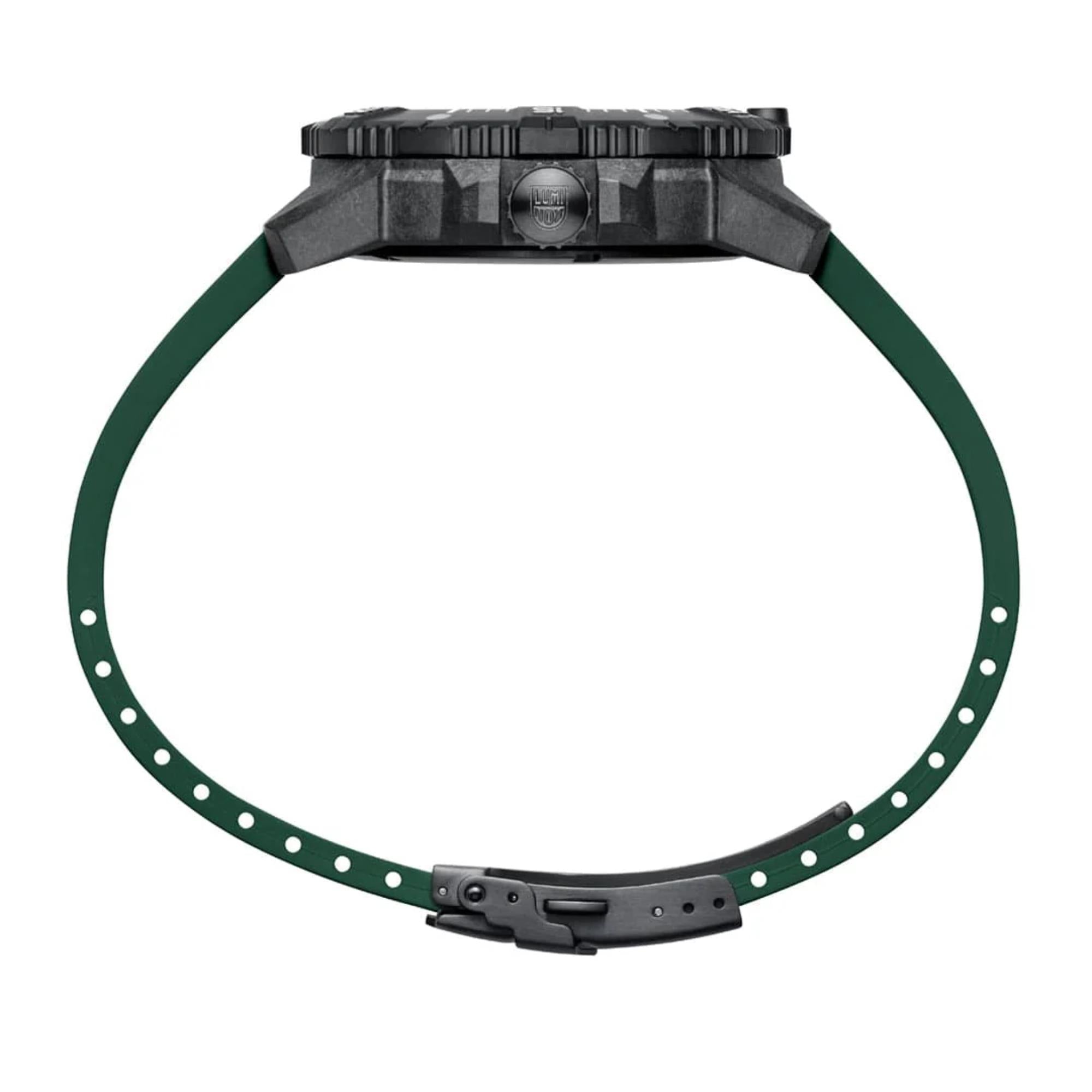 Luminox Master Carbon Seal 3860 Serie Automatik Graues Zifferblatt Grünes Gummiarmband Herren Uhr XS.3877