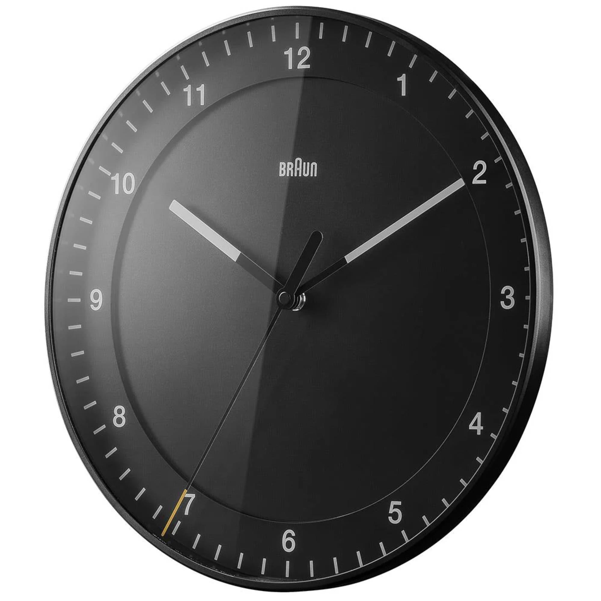 Braun Klassische Schwarze Zifferblatt Große Wanduhr BC17B