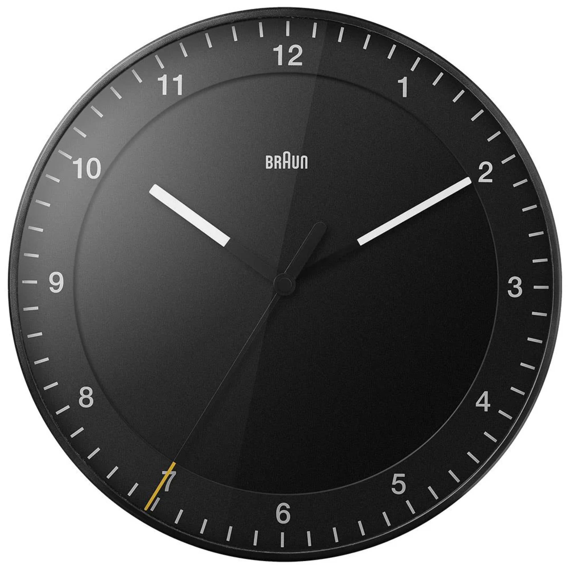 Braun Klassische Schwarze Zifferblatt Große Wanduhr BC17B