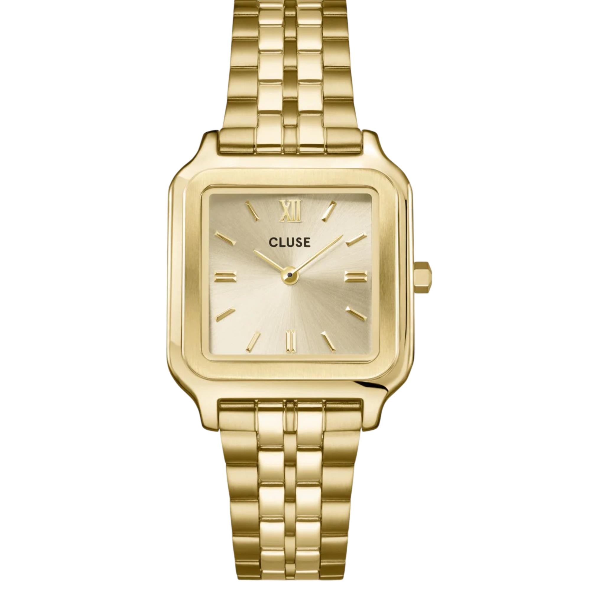 CLUSE Gracieuse Quarz Goldenes Zifferblatt Stahlarmband Damenuhr CW11902
