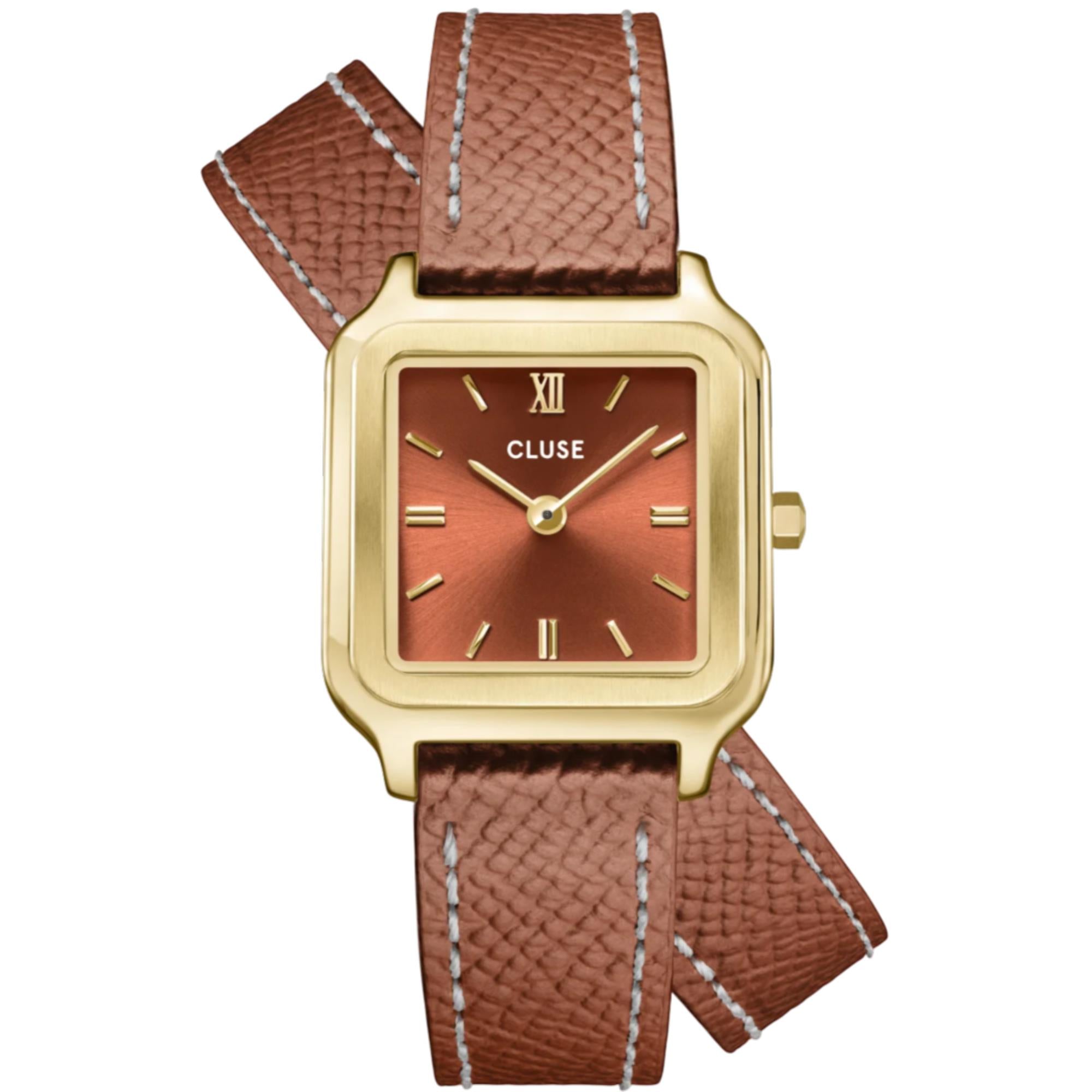 Orologio da donna CLUSE Gracieuse Petite quarzo con quadrante marrone e cinturino in pelle CW11810
