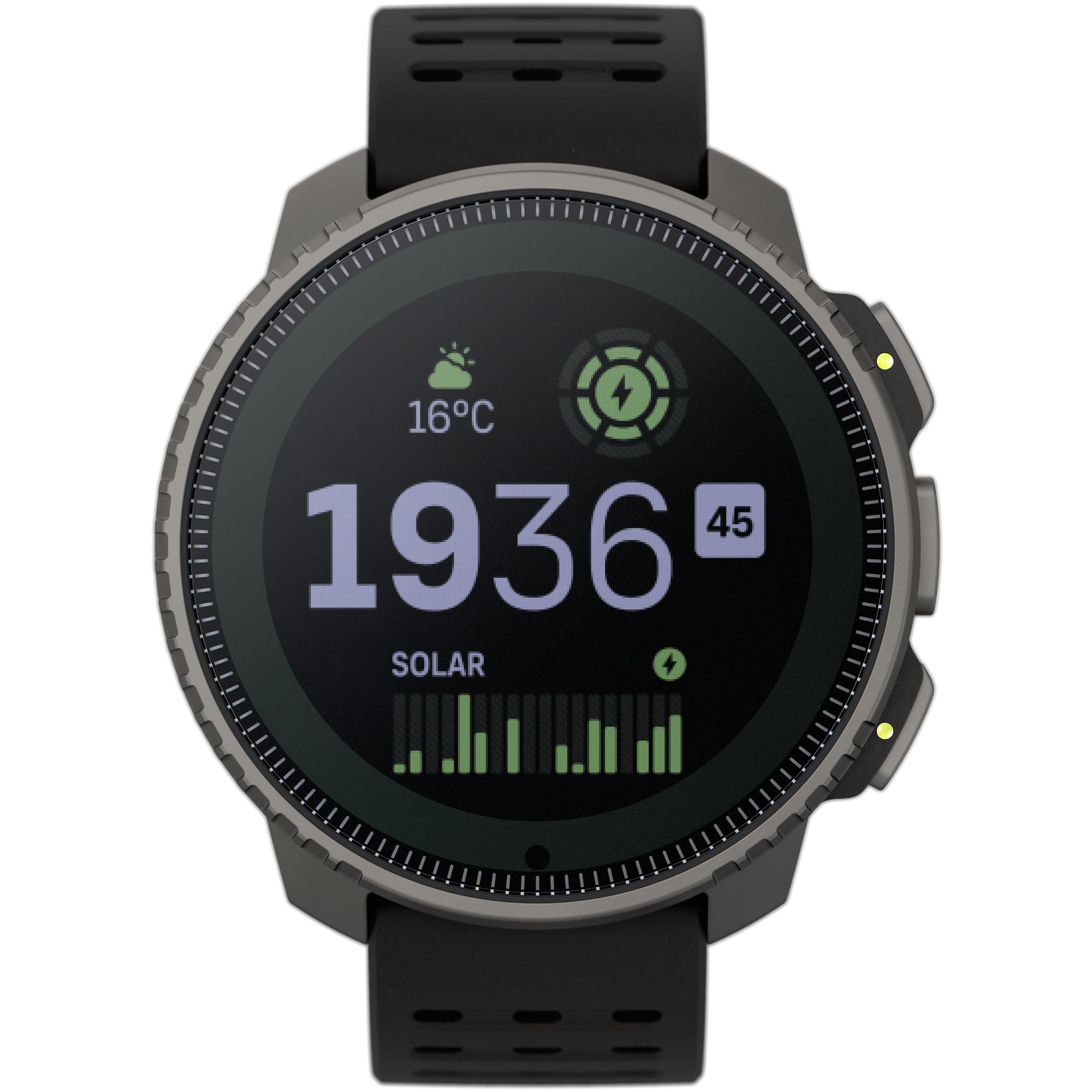 Suunto Vertical Titanium Solar Black Digital Silicone Smart Watch SS050858000