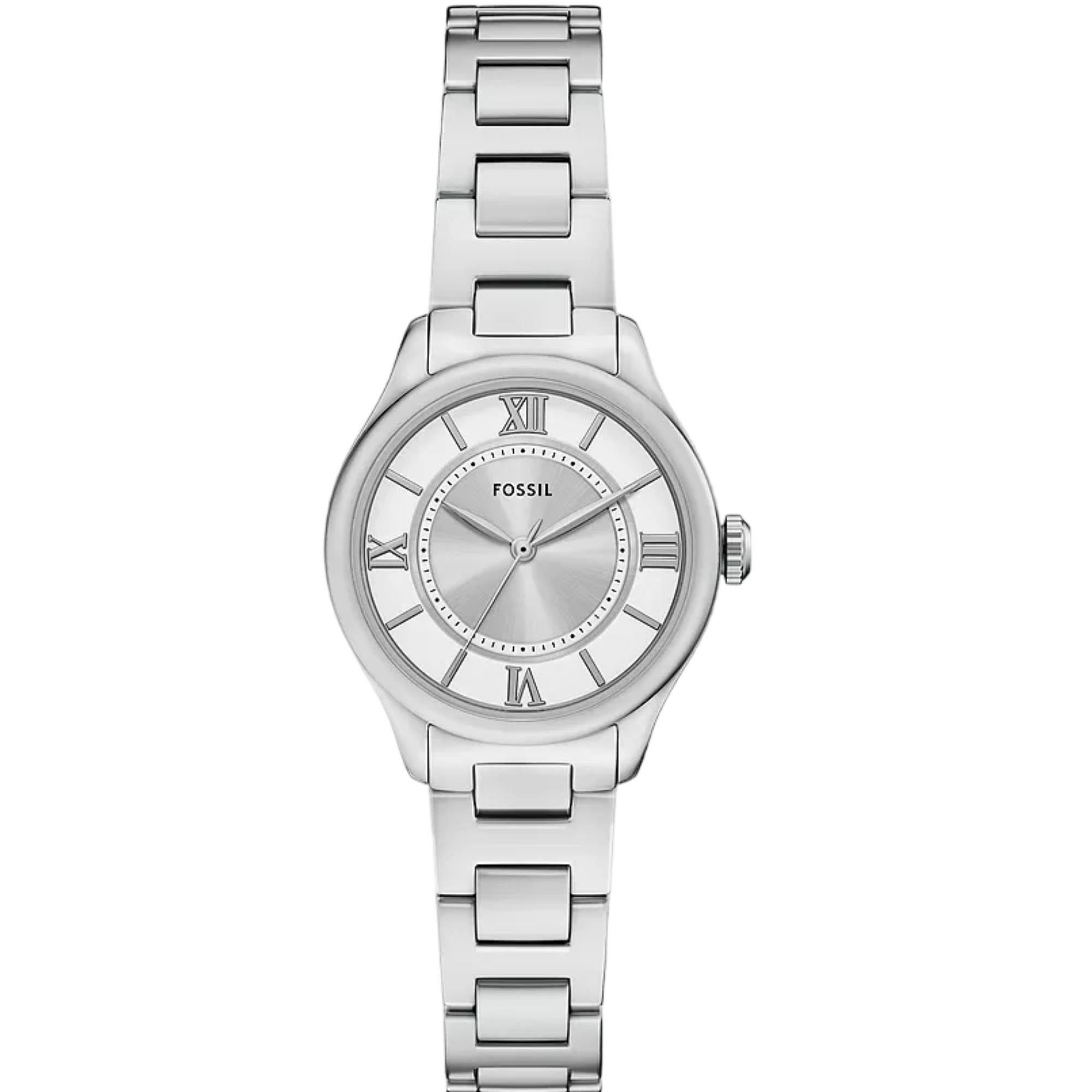 Fossil Gilmore 28mm Silver Dial Steel Ladies Quartz Watch ES5419