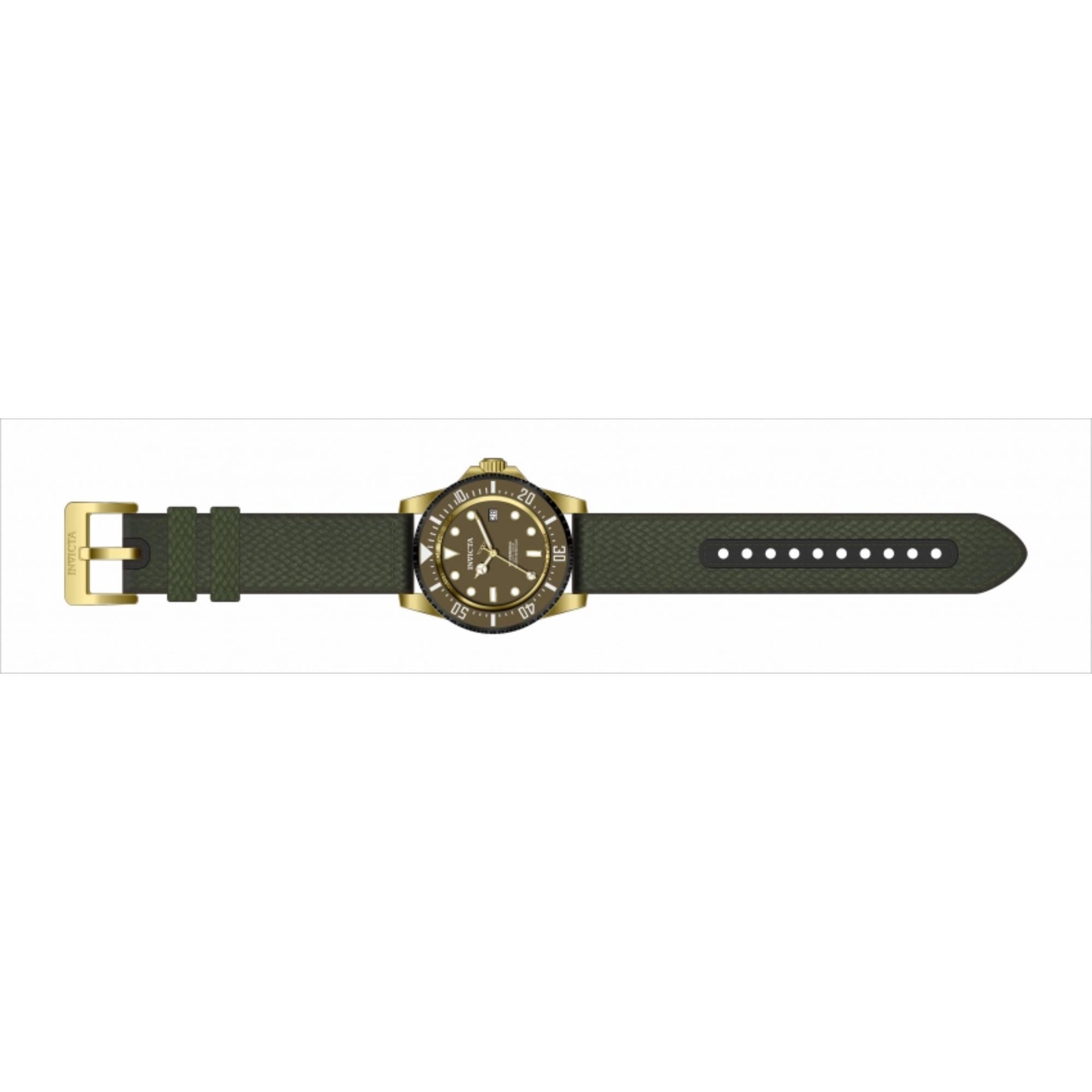 Invicta Pro Diver Automatik Grünes Zifferblatt Polyesterarmband Herrenarmbanduhr 38240