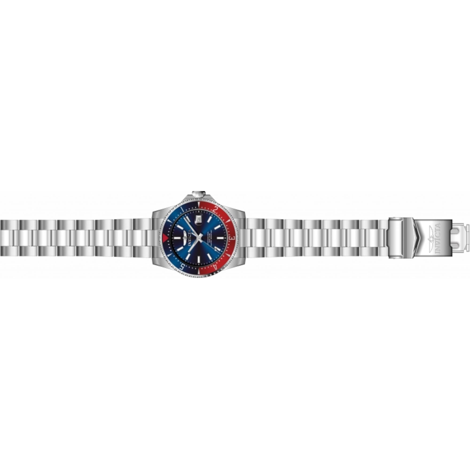 Invicta Pro Diver Automatik Blaues Zifferblatt Stahlarmband Herrenarmbanduhr 36784