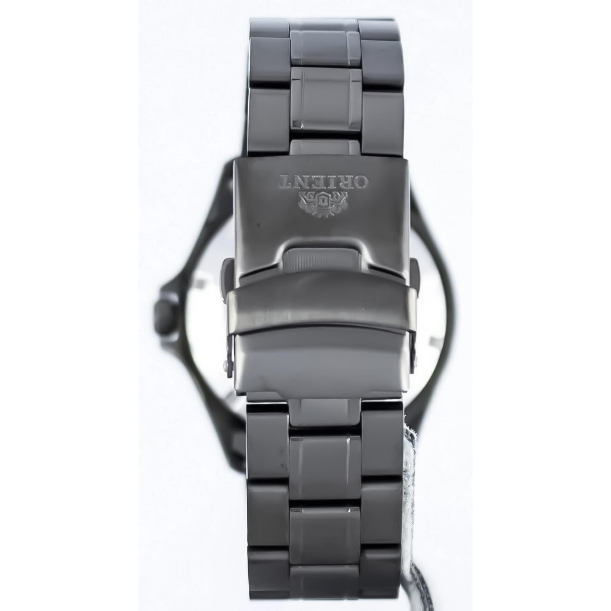Orient Ray Raven II 41.5mm Black Dial Steel Mens Automatic Watch TAA02003B9