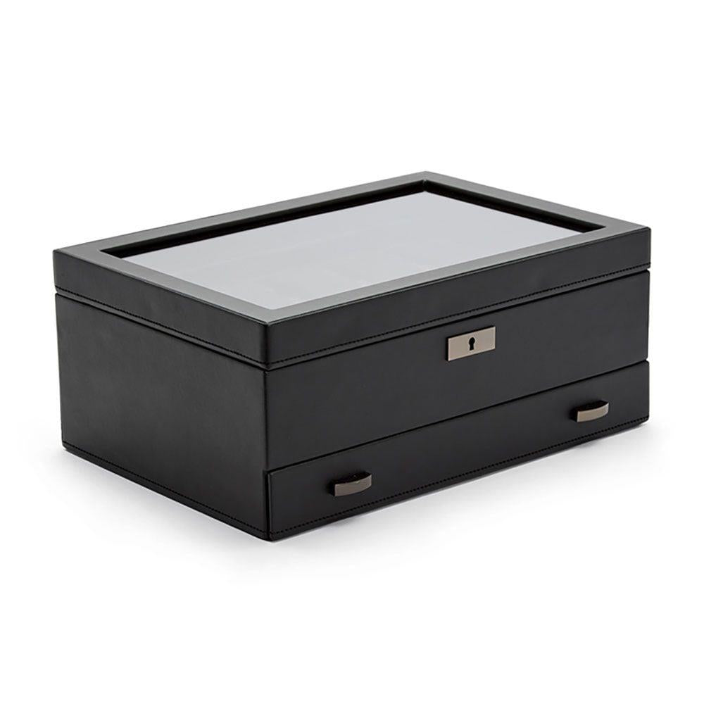 WOLF Axis 10-teiliges Pulverbeschichtetes Uhrenbox mit Schublade 488203